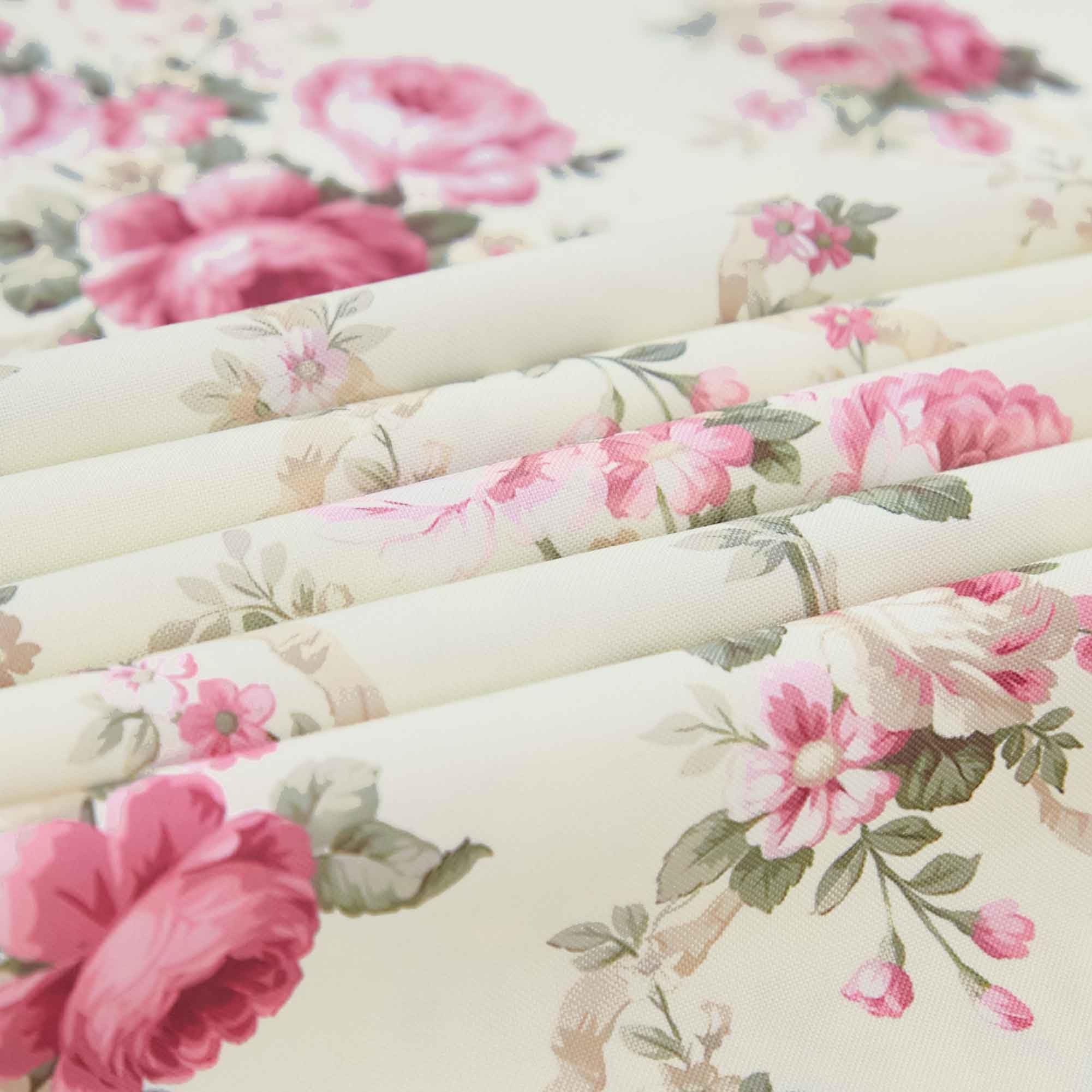 Vintage Floral Rectangle Tablecloth Shabby Chic Flower Table Cloth Spring Table Cover Waterproof For Dinner Kitchen Picnic, Pink