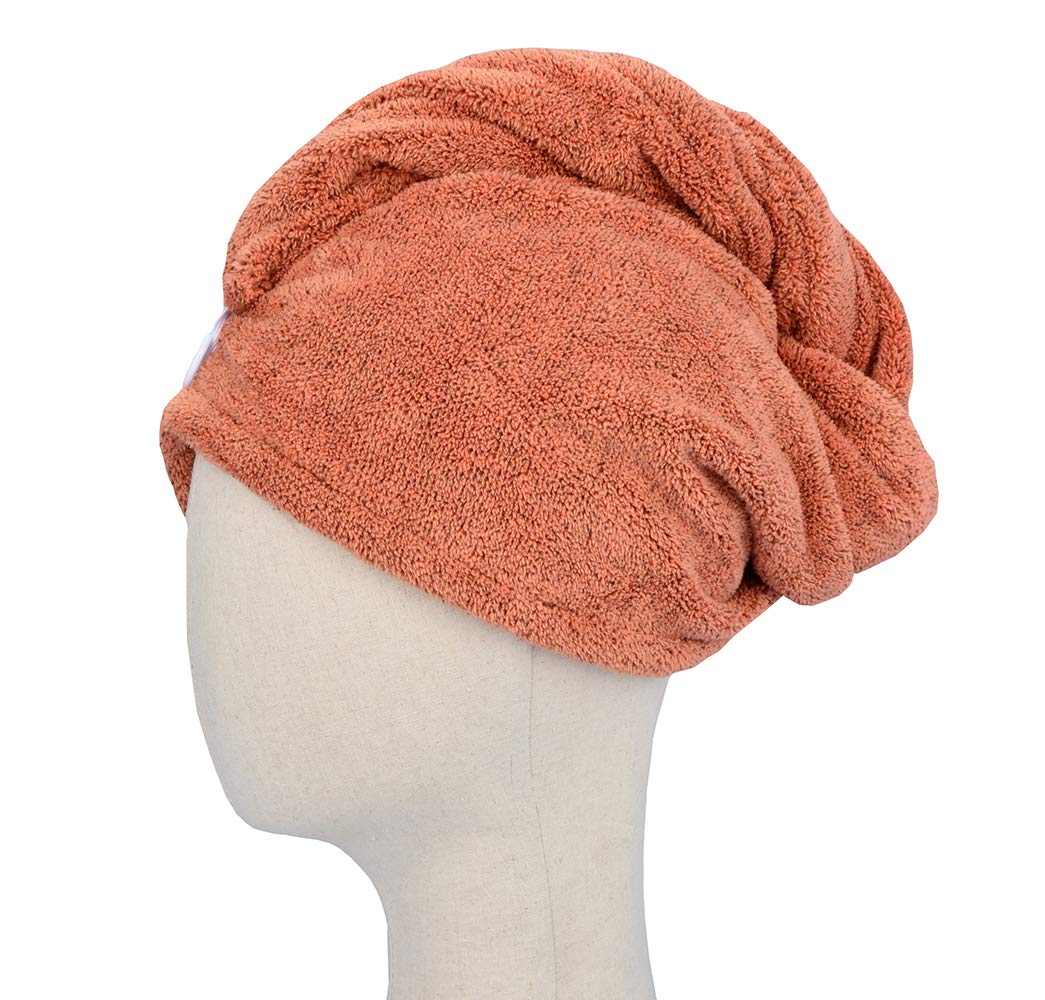 HOPESHINE Hair Towel Twist Microfiber Bamboo Fabric Women's Soft Shower Towels for CurlyHair Turban Wrap Drying Cap Great Gift f