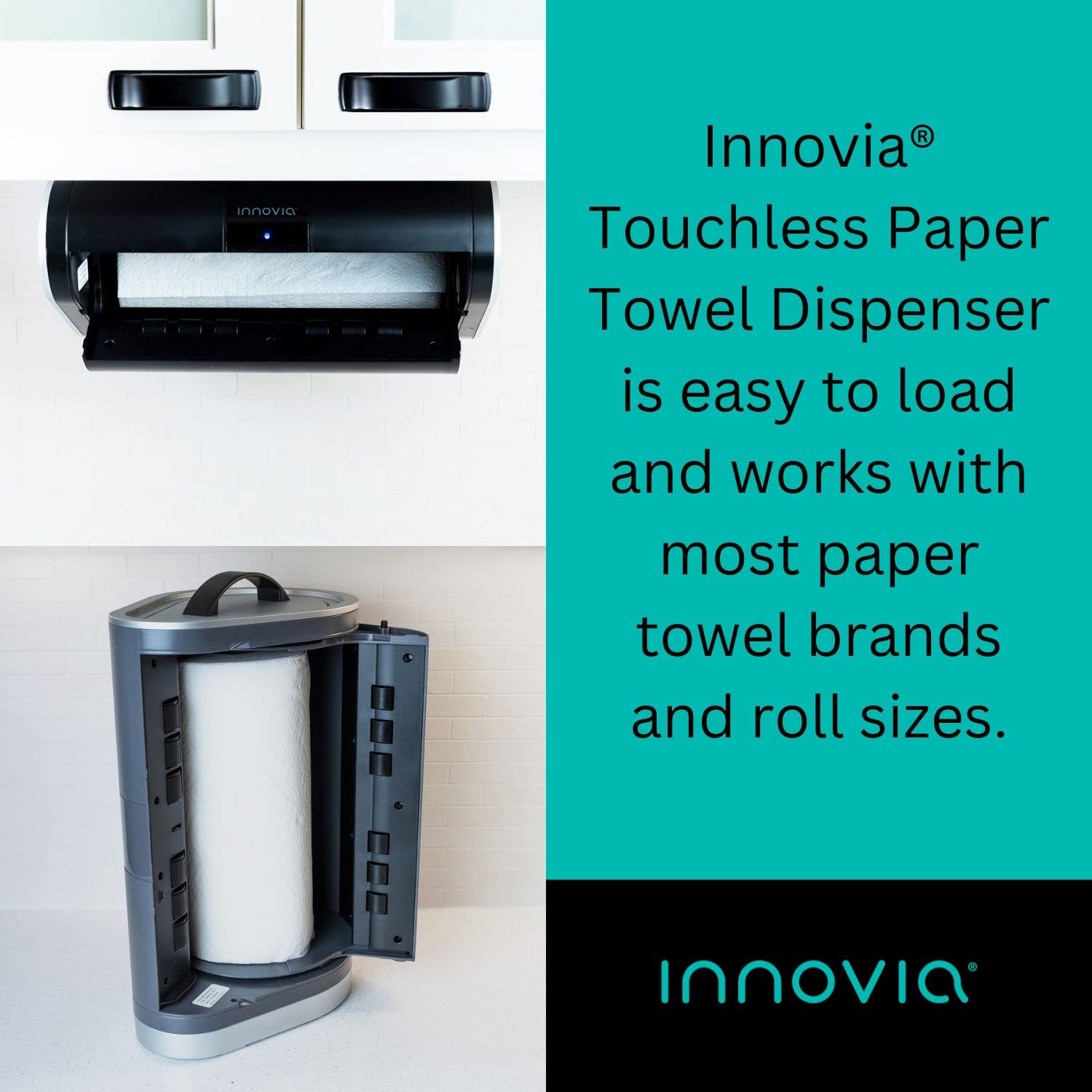 Innovia Automatic Paper Towel Dispenser. Touchless Technology. Works With Most Paper Towel Brands And Sizes. Dispenses The Numbe