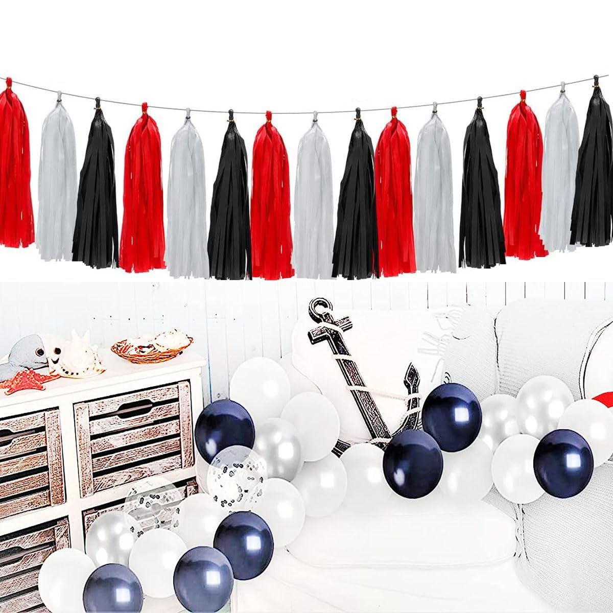 30Pcs Paper Tassels Garland Banner Tissue Paper Tassel Diy Hanging Paper Decorations Party Tassel Garland Decor Baby Shower Nurs