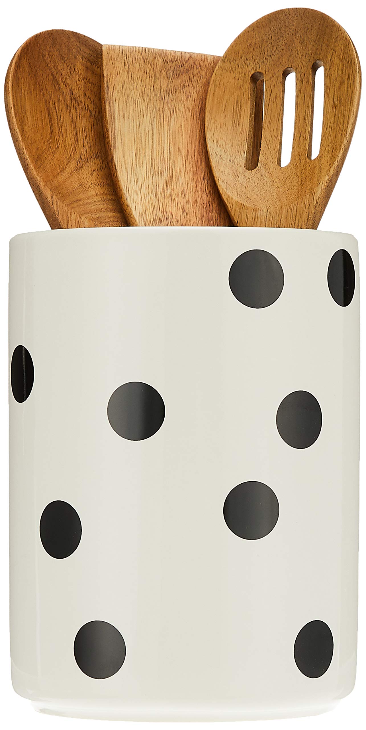 Kate Spade New York Deco Dot 4-piece Utensil Holder Set  3.9 LB  White