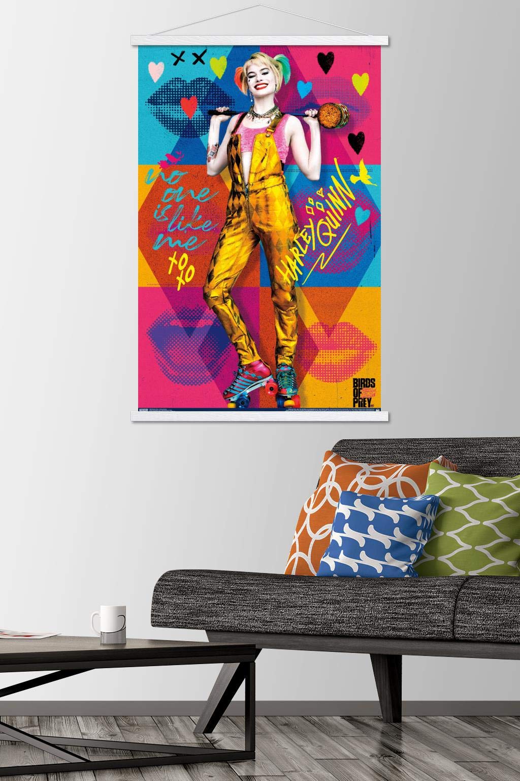 Trends International Dc Comics Movie - Birds Of Prey - Harley Quinn - Hammer Wall Poster, 22.375'' X 34'', Premium Print And Whi