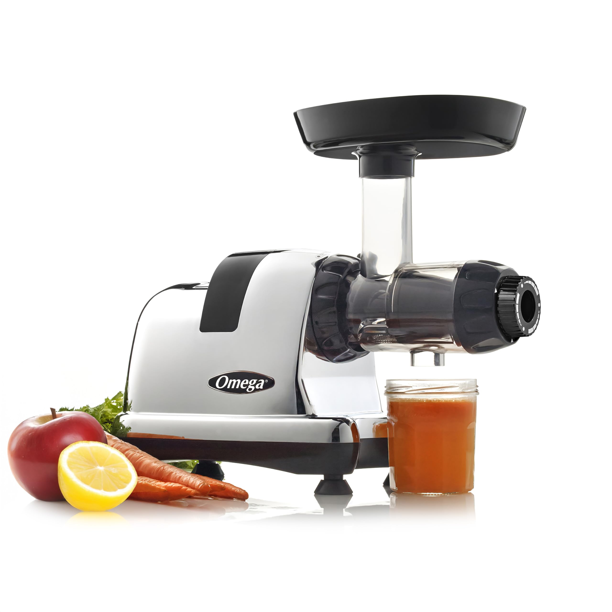 Omega Cold Press Juicer Machine, Vegetable and Fruit Juice Extractor and Nutrition System Makes Nut Milks Baby Food and Sorbets,
