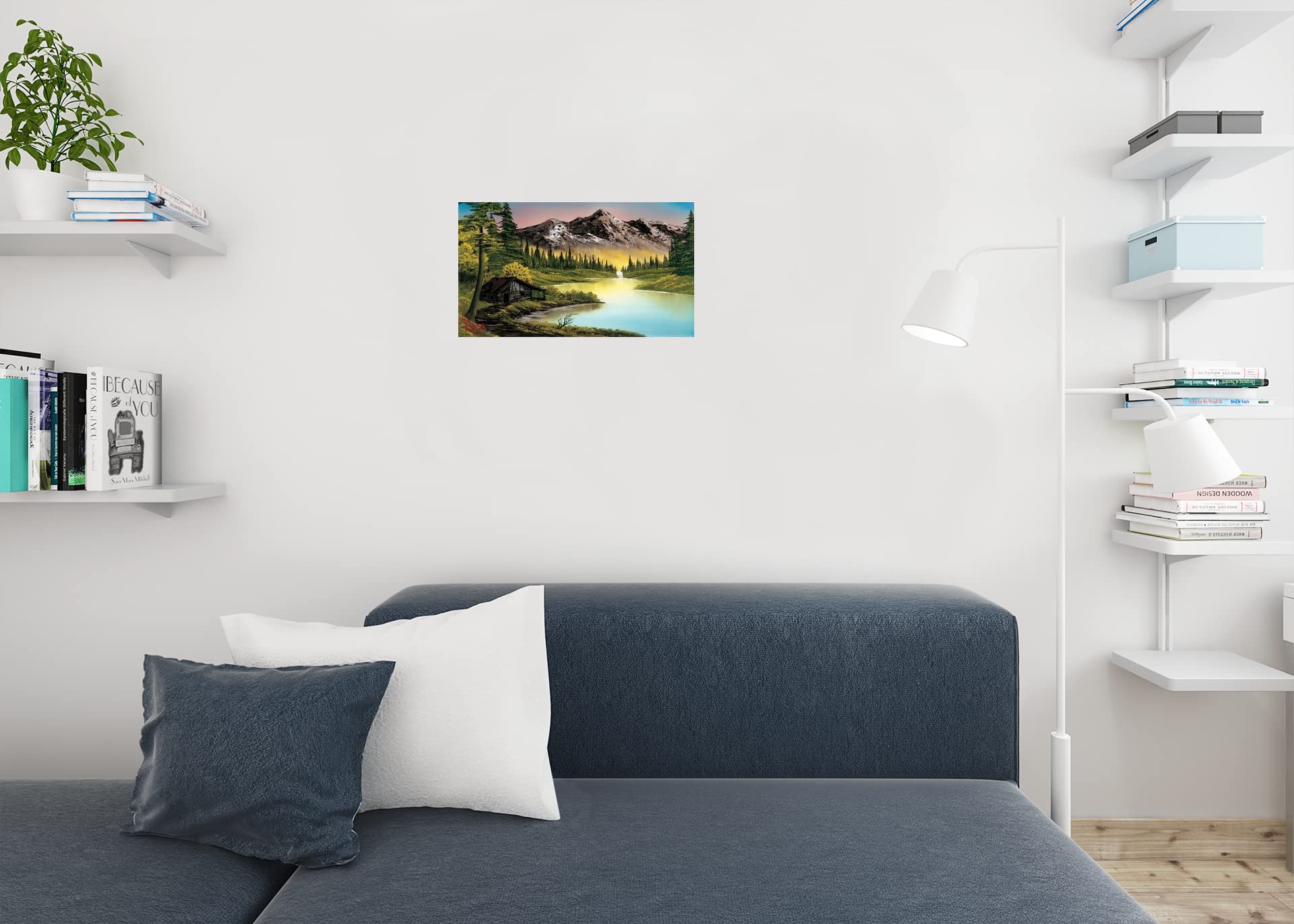 Poster Foundry Bob Ross Mountain Retreat Art Print 12x18 - Cool Wall Art, Happy Accidents, Model 141068