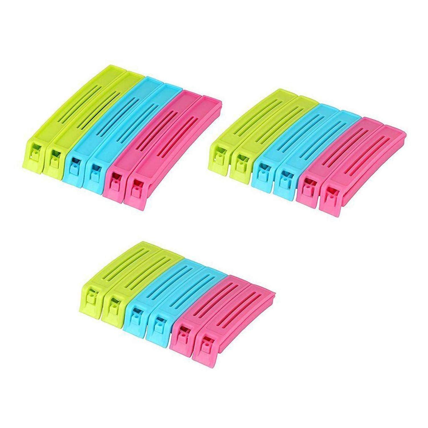 Kitchenwell 18Pc Plastic Food Snack Bag Pouch Clip Sealer For Keeping Food Fresh For Home, Kitchen, Camping Snack Seal Sealing B