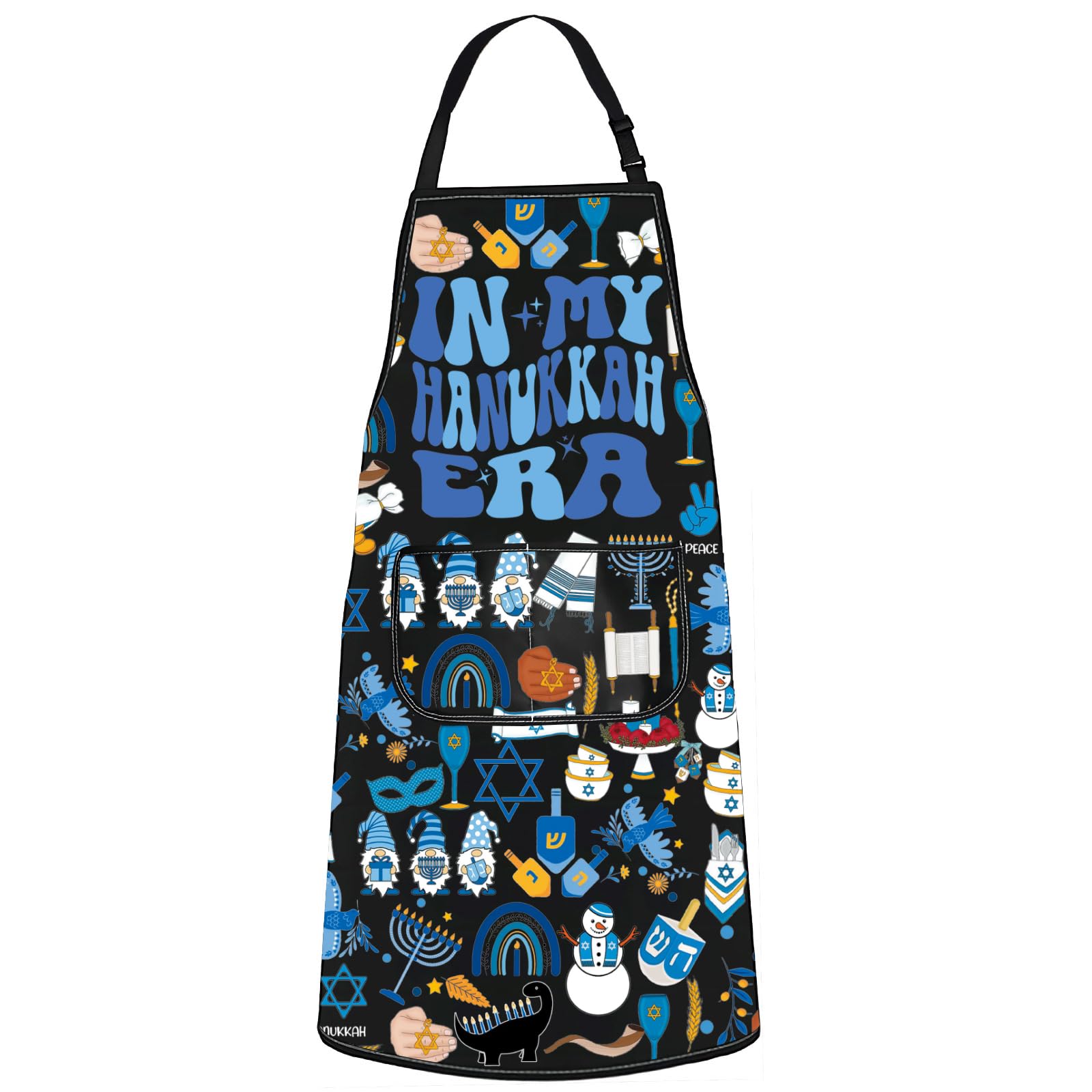 G2Tup Jewish Hanukkah Apron Happy Chanukah Gifts Hannukah Cooking Apron Menorah Gifts Festival Of Lights Kitchen Merch (Hanukkah