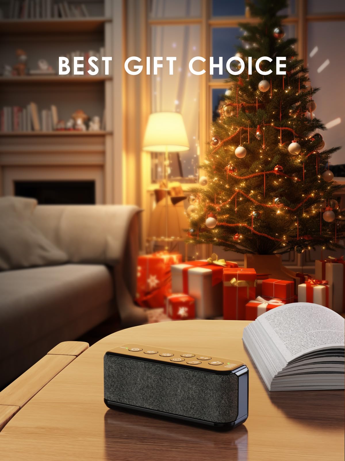 Portable White Noise Machine For Adults Kids With 42 Soothing Sounds, Rechargeable Travel Sound Machine, Rain & Ocean Sounds, Au