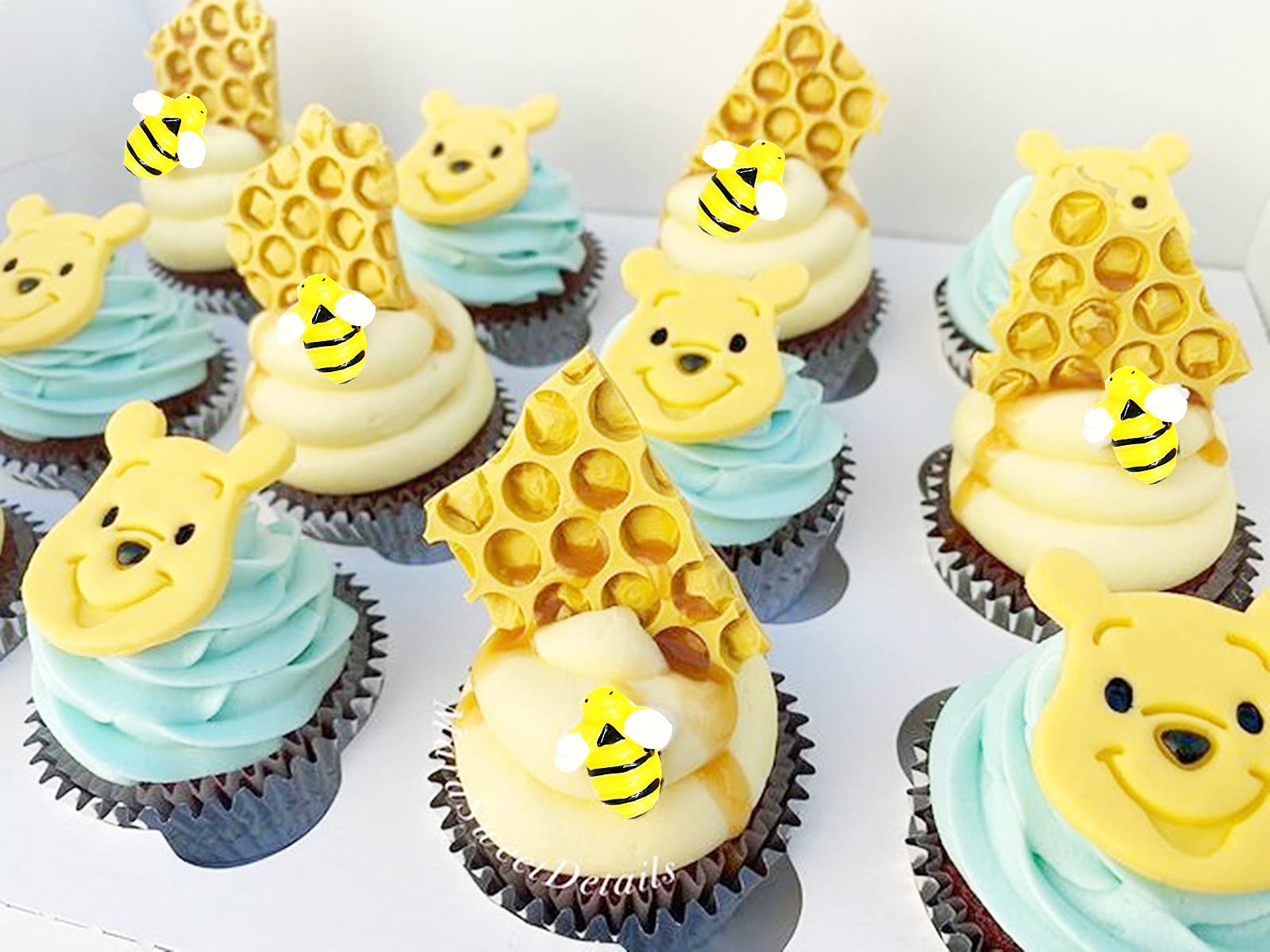 Little Bee Honeybee Animal Silicone Mold, Bee Fondant Mold For Diy Chocolate Candy Pudding Gum Paste Cupcake Cake Topper Decorat