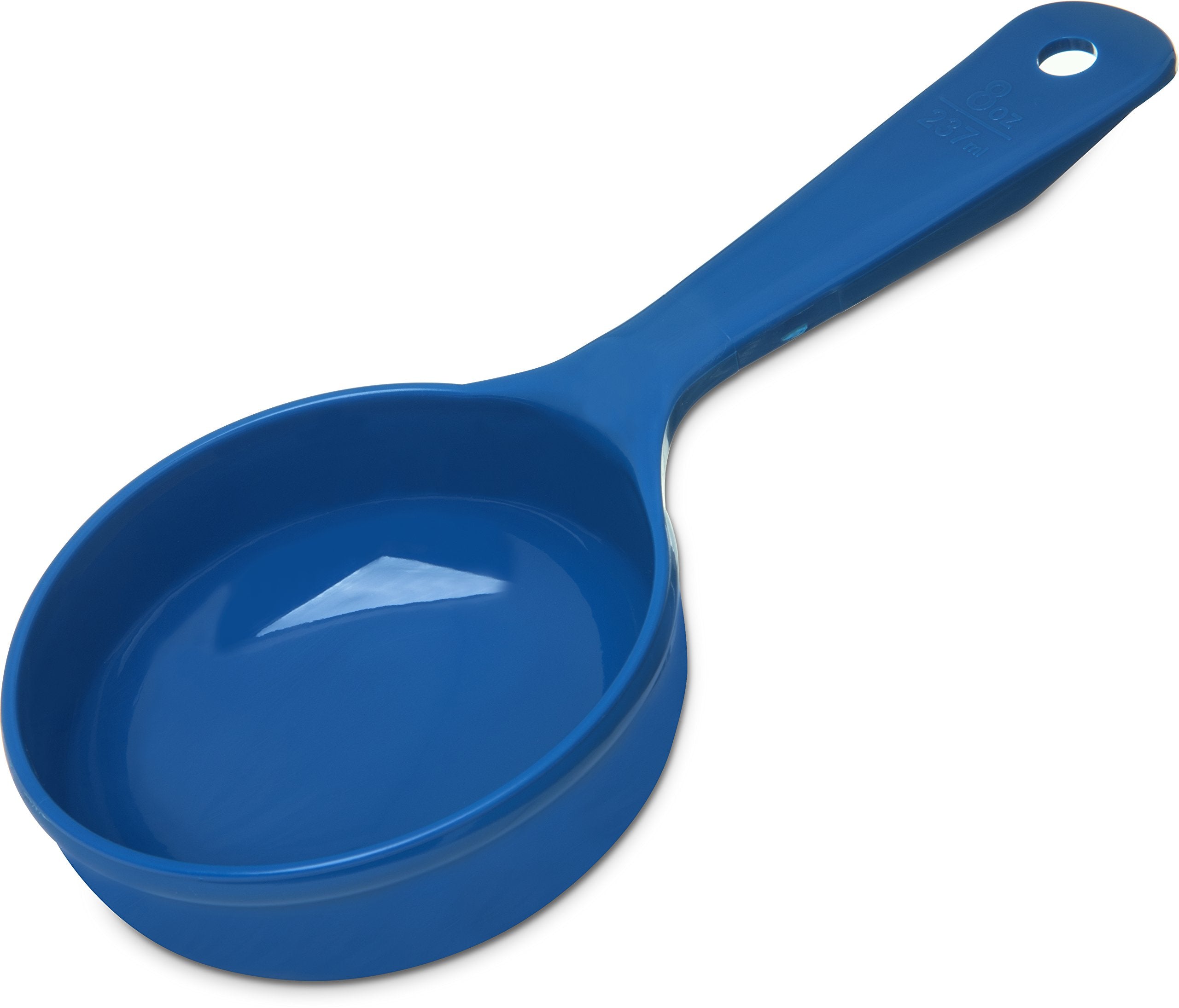 Cfs 493114 Solid Short Handle Portion Control Spoon, 8 Oz, Blue