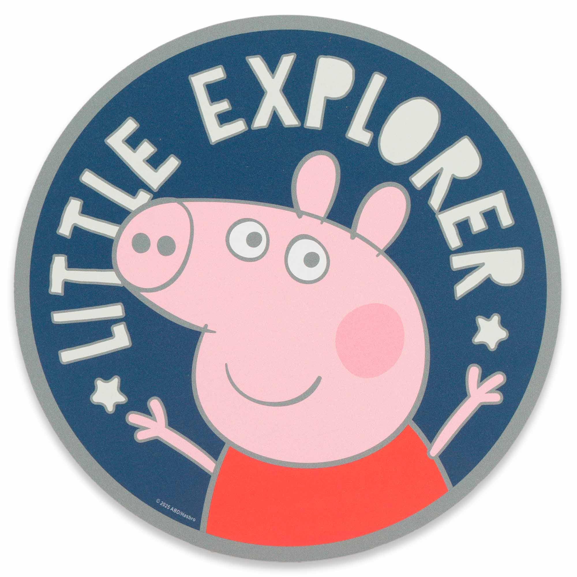 Hasbro Peppa Pig Little Explorer Round Wood Wall Decor - Fun Adventure Sign Featuring Peppa Character Art