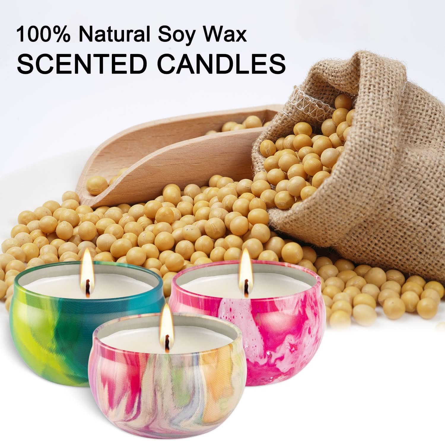 Scented Candles Aromatherapy Candles for Stress Relief,Soy Wax Candles Gifts for Women for Mothers Day, Valentine's Day,Birthday