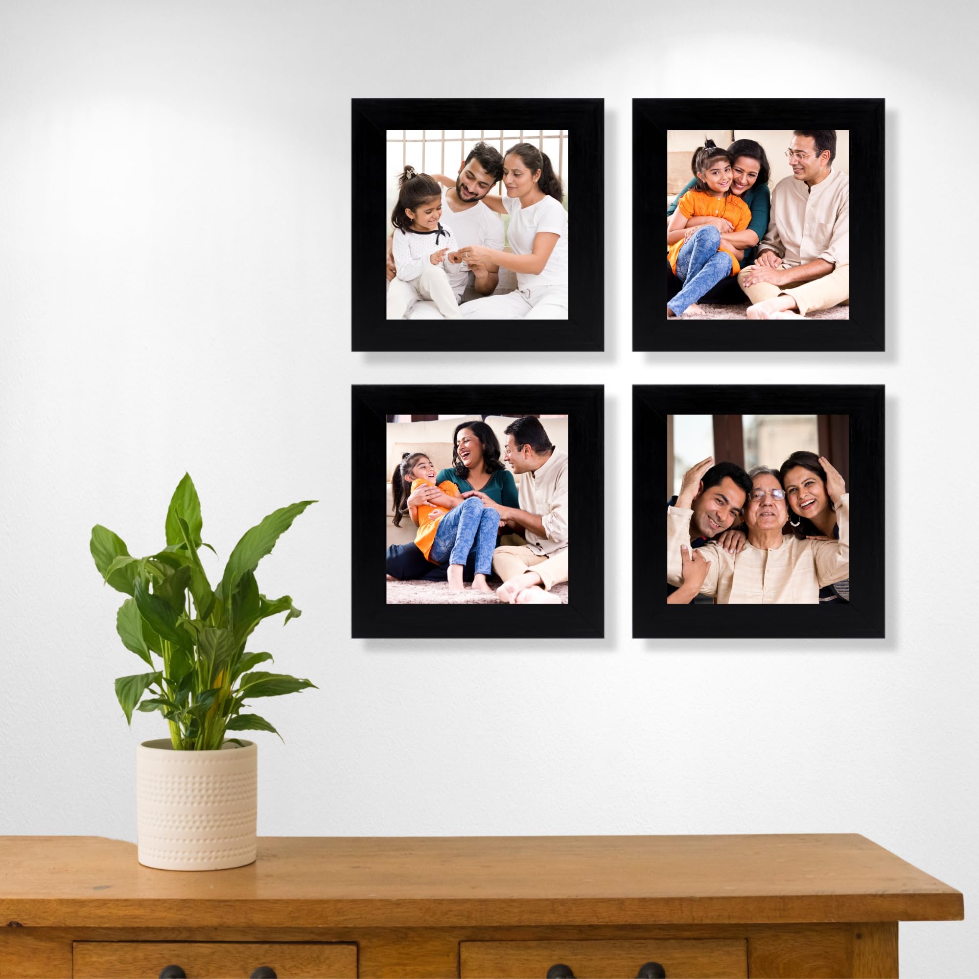 The Fine Framer Customised Photo Frame With Photo Print, Tabletop Frame,Collage Wall Frame, Home And Office Dcor - 6X6 Inch, 1 I