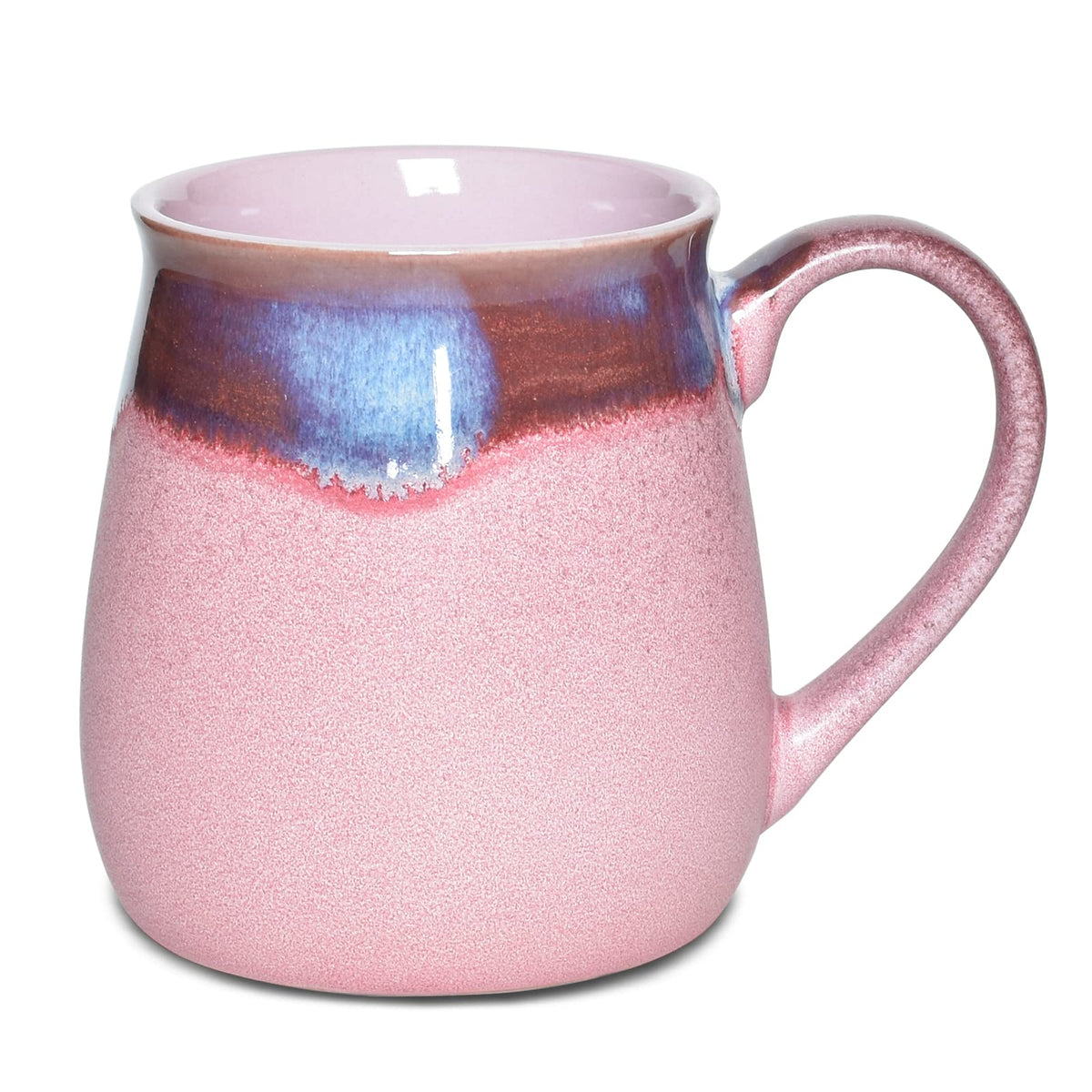 Bosmarlin Large Ceramic Coffee Mug, Pink Big Tea Cup For Office And Home, 21 Oz, Dishwasher And Microwave Safe (Pink, 1)
