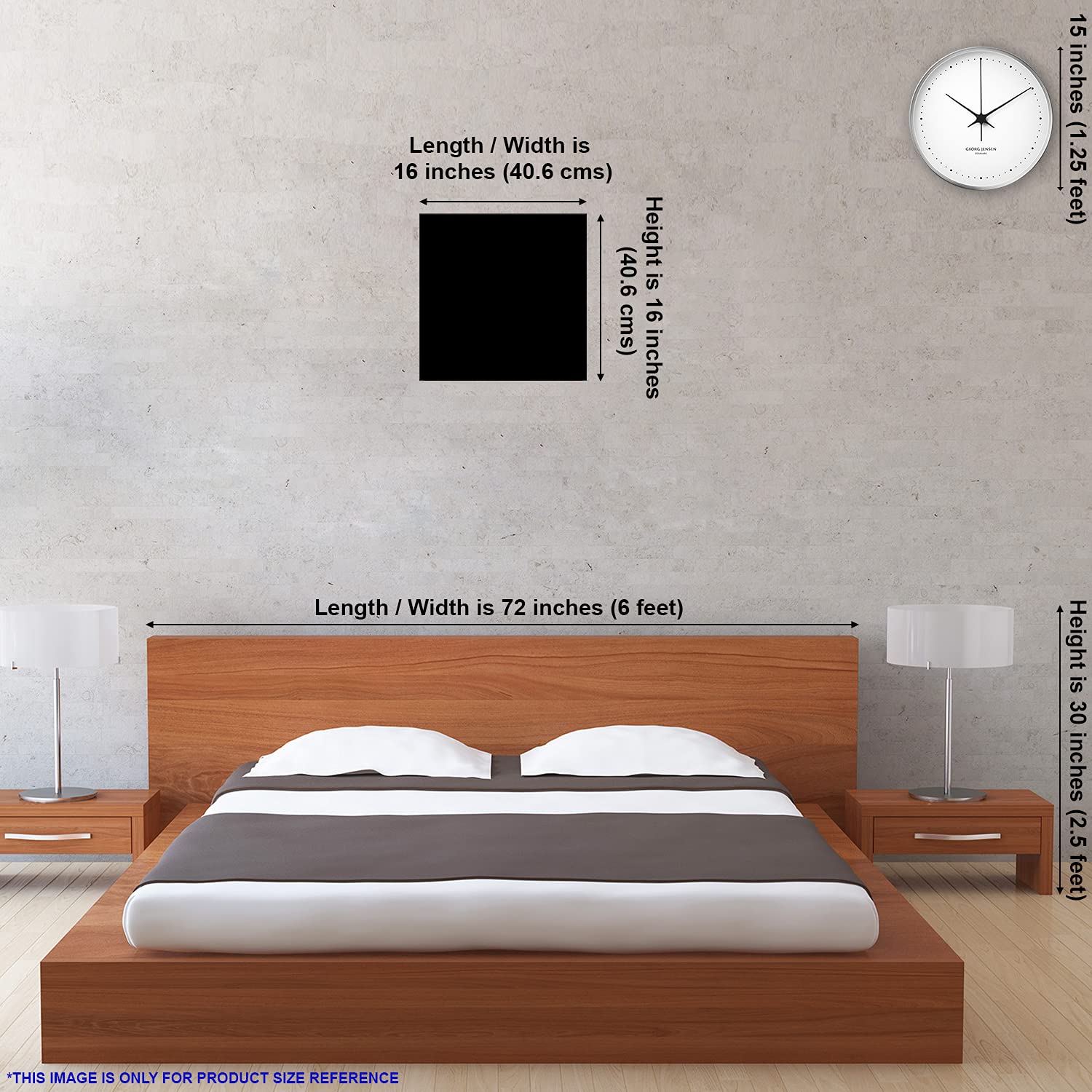 Pitaara Box Full Moon in The Night Sky | Peel & Stick Vinyl Wall Sticker for Bedroom & Living Room | 16 x 16 inch (41 x 41 cms)