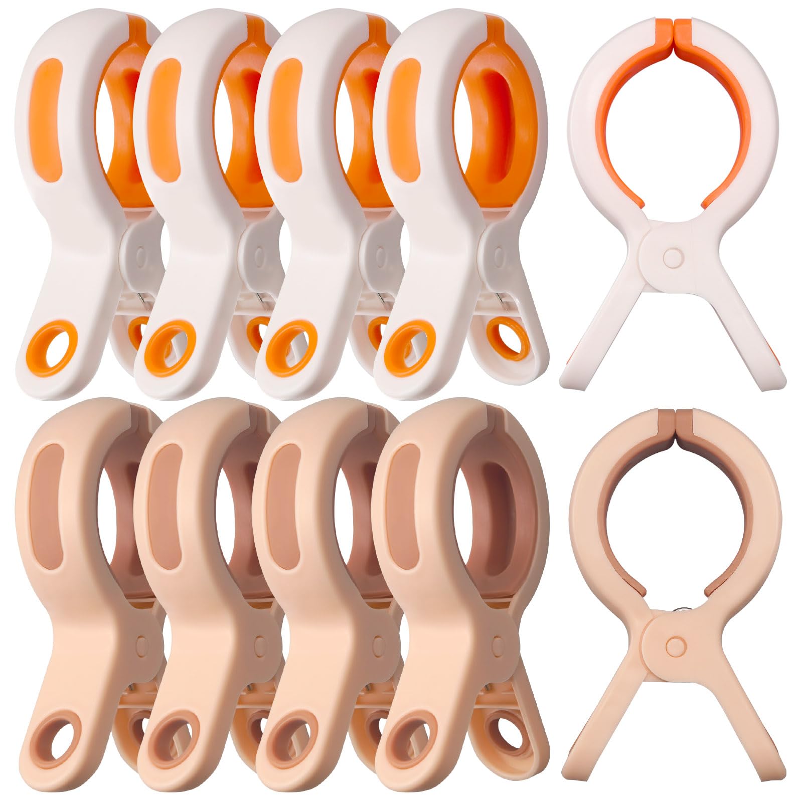 Sanyeyufeng Beach Towel Clips For Beach Chair 10 Packs Towel Clips For Chairs Cruise Pool, Large Strong Clothes Clips Keep Towel