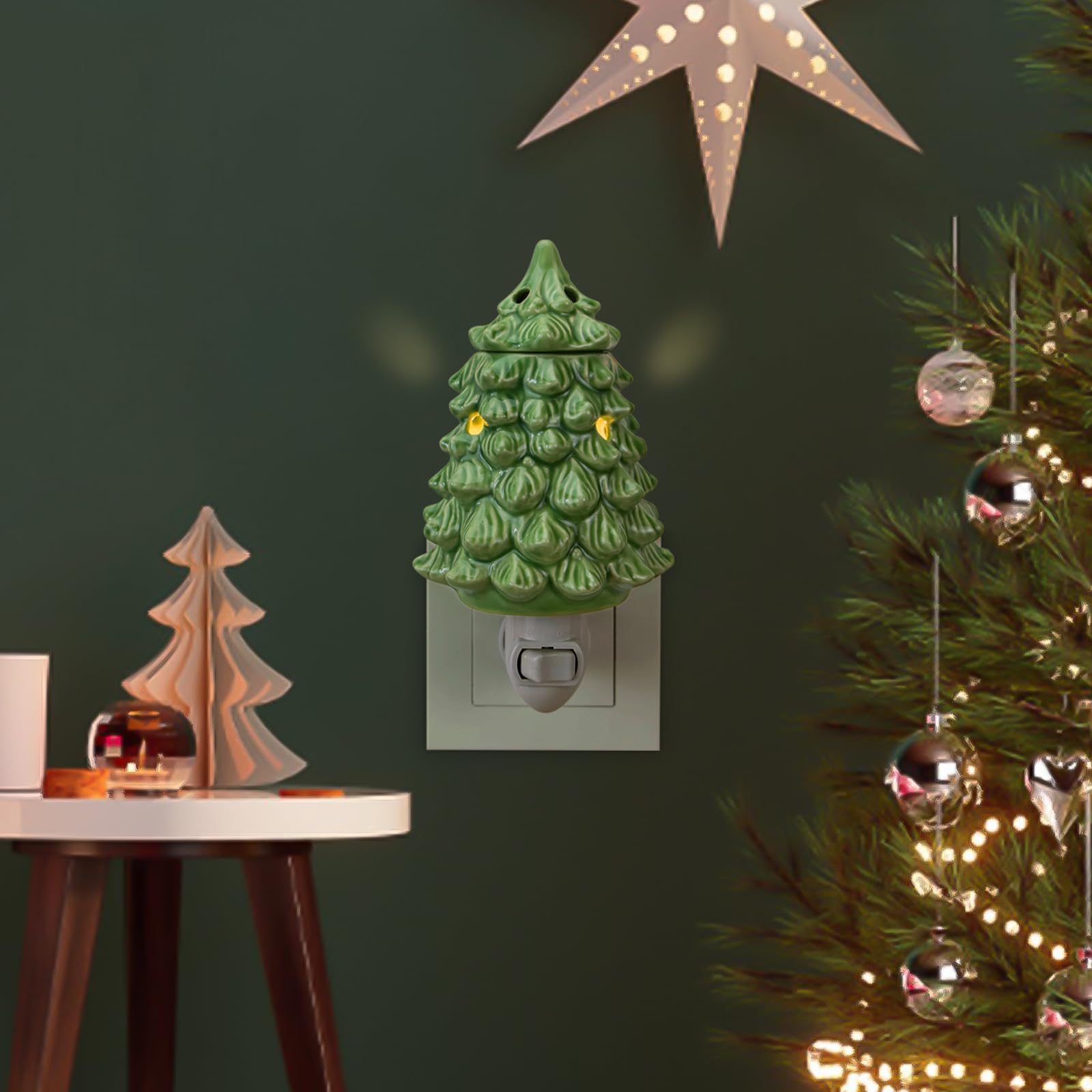 STARMOON Pluggable Fragrance Warmer Wax Melter for Christmas Decoration Home/Dorm/Office No Flame No Smoke No Soot Packaged Toge