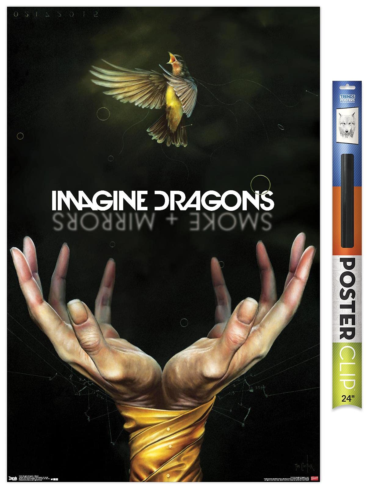 Trends International Imagine Dragons - Smoke Wall Poster, 22.375'' X 34'', Premium Poster & Clip Bundle