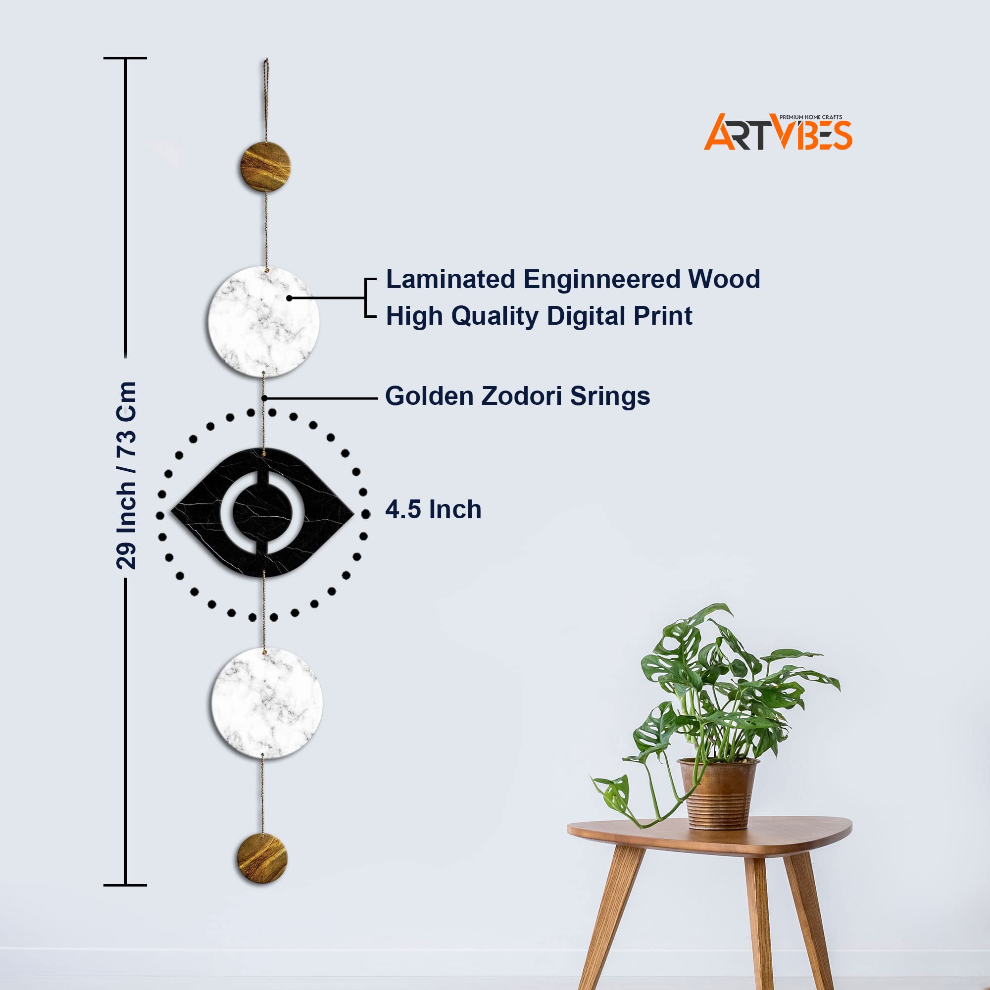 Artvibes Eye Shape Wall and Door Hanging for Home|Office|Wall Decoration (WH_5207N)( Multi 7)