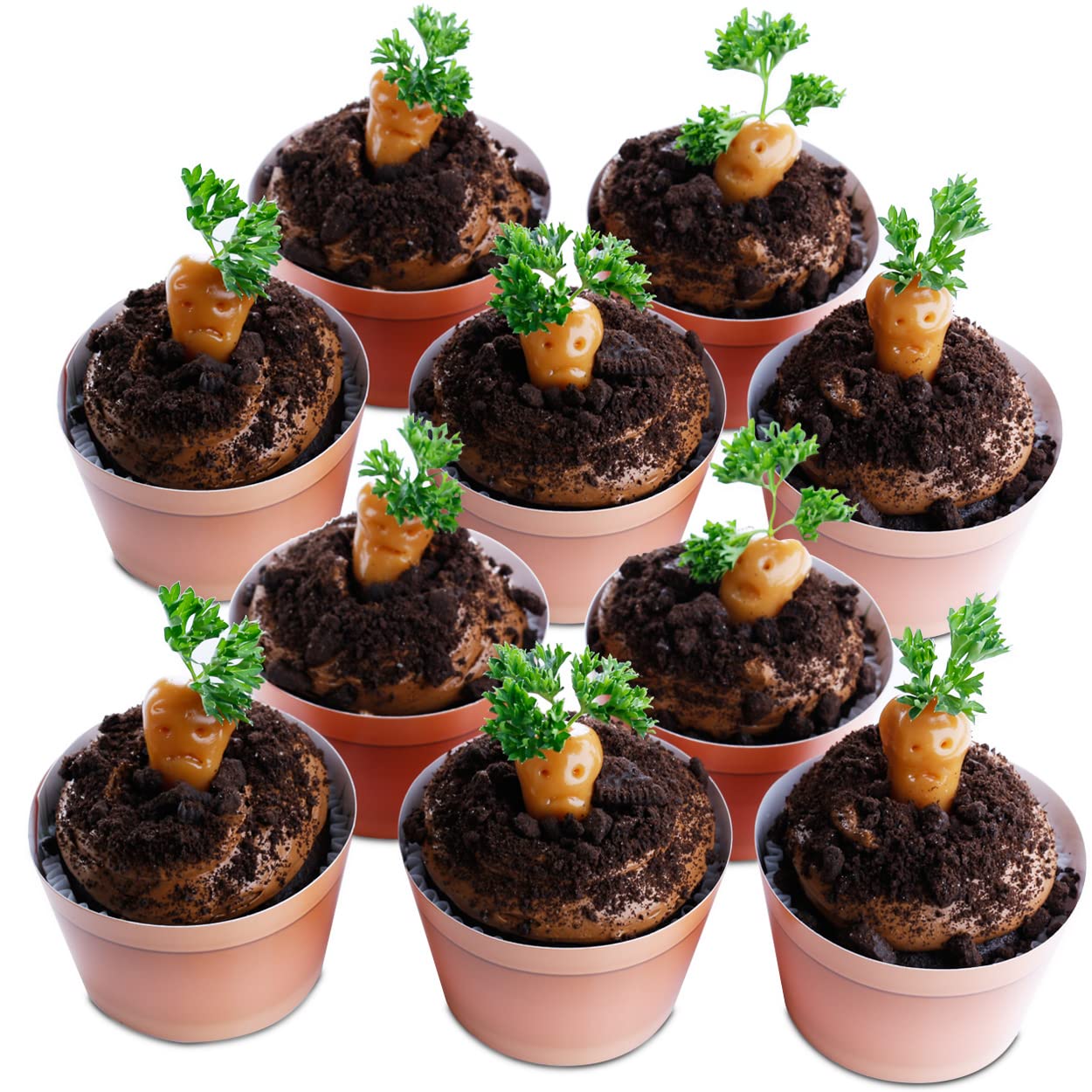 Terra Cotta Cupcake Wrappers 48 Count - Grass Cupcake Wrappers | Cute Cupcake Wrappers Spring | Garden Cupcake Wrappers | Cupcak