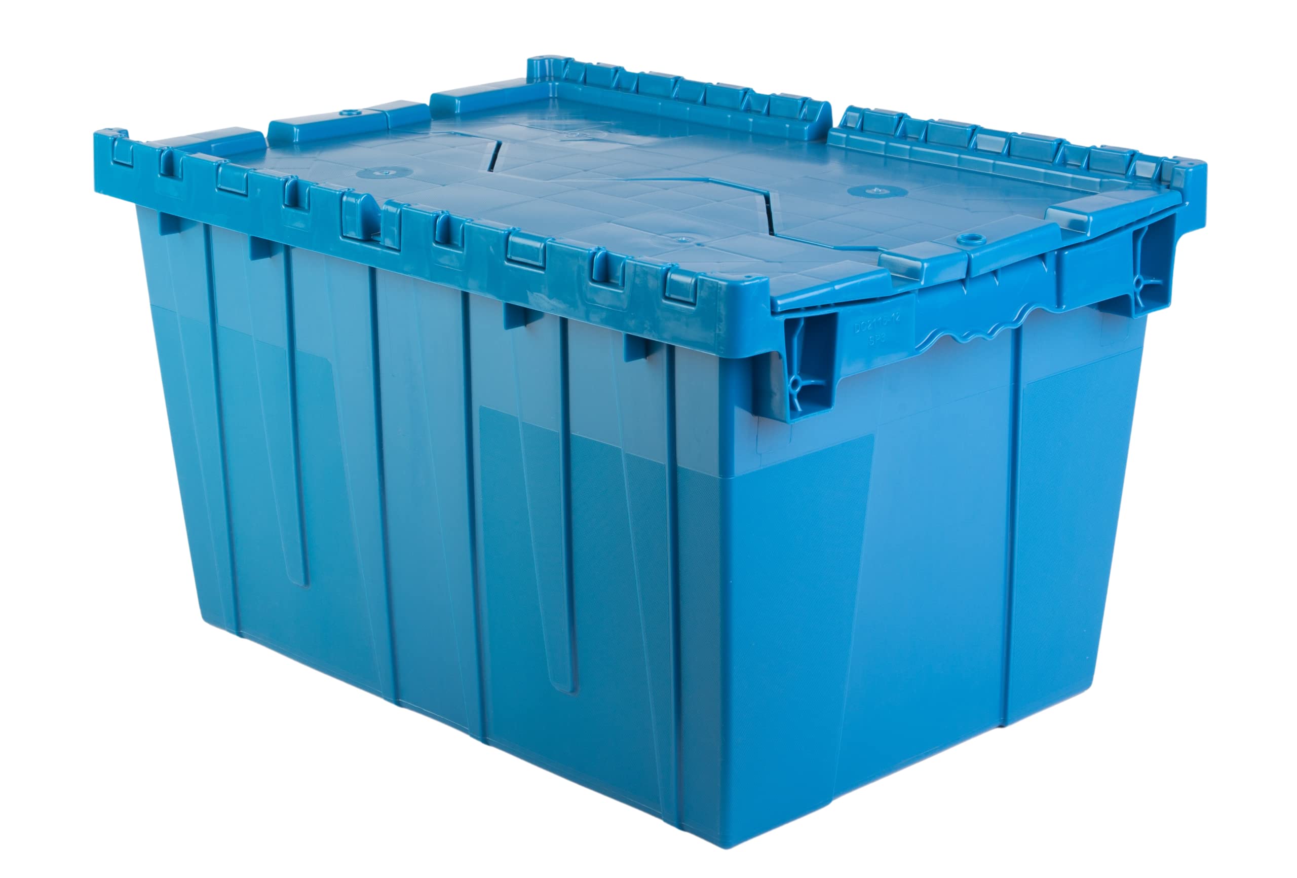 Hudson Exchange 21.9 X 15.2 X 12.8    (3 Pack) Storage Tote Distribution Container With Hinged Attached Lid, Blue