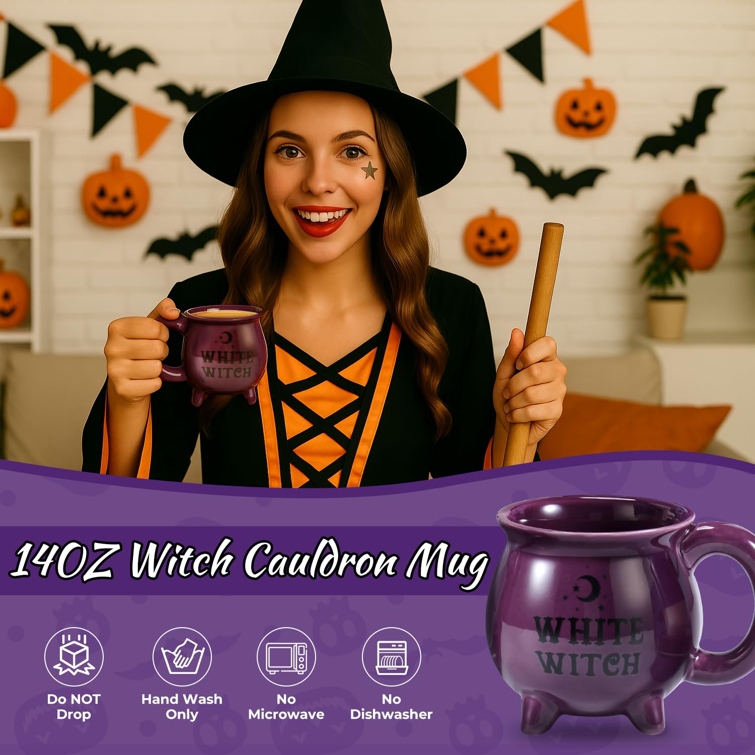 Kederwa Boo Basket Stuffers for Women Teen Girls, Halloween Gifts for Women with Witch Mug Halloween Blanket and Relaxing Spa Gi