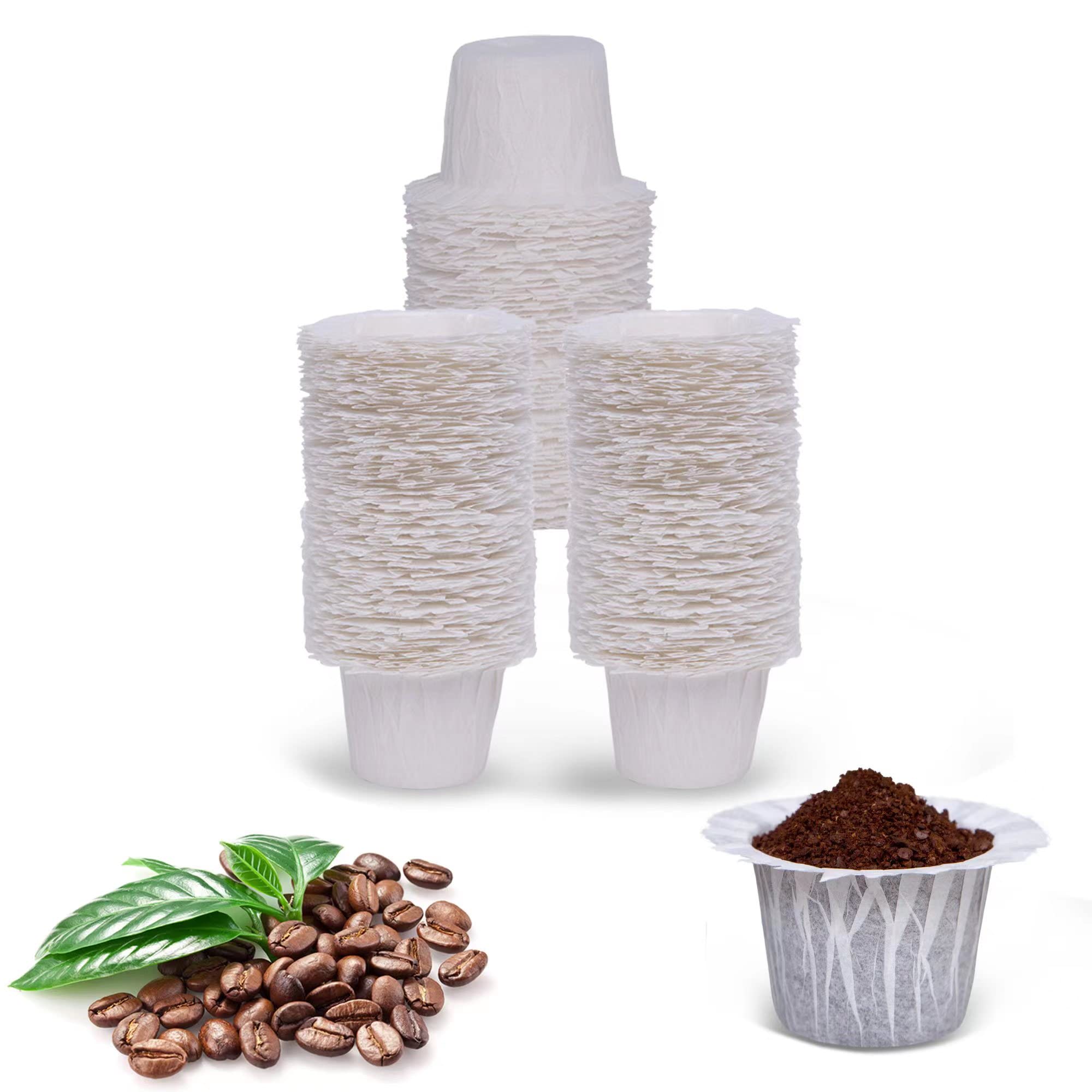 Reusable K Cup With Paper Coffee Filters 300 Count Coffee Paper Filters (One Kcup Included) Compatible With Keurig Single Serve