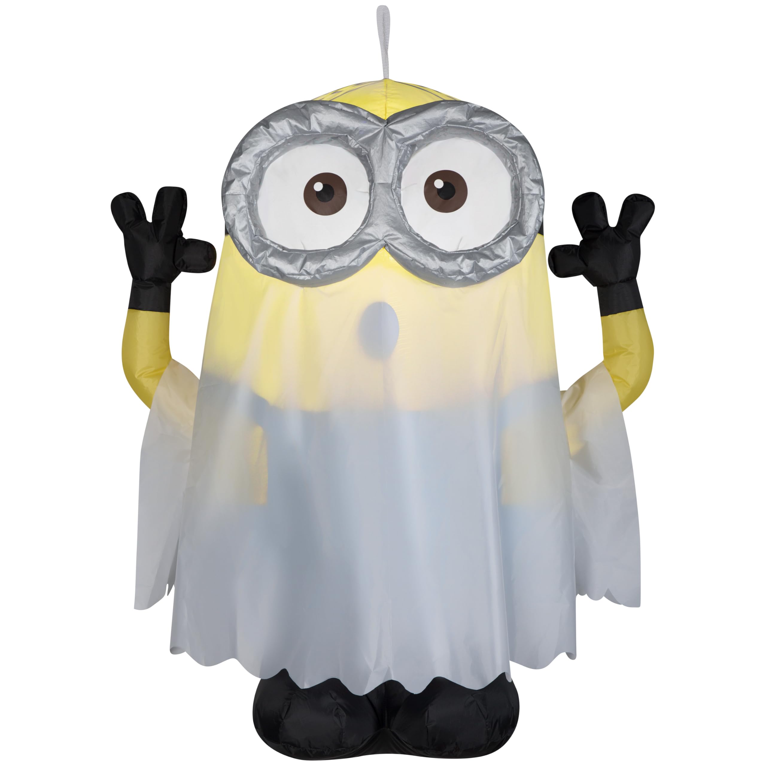Gemmy Airblown Inflatable Hanging Minion as Ghost Universal, 3.5 ft Tall, Multicolored