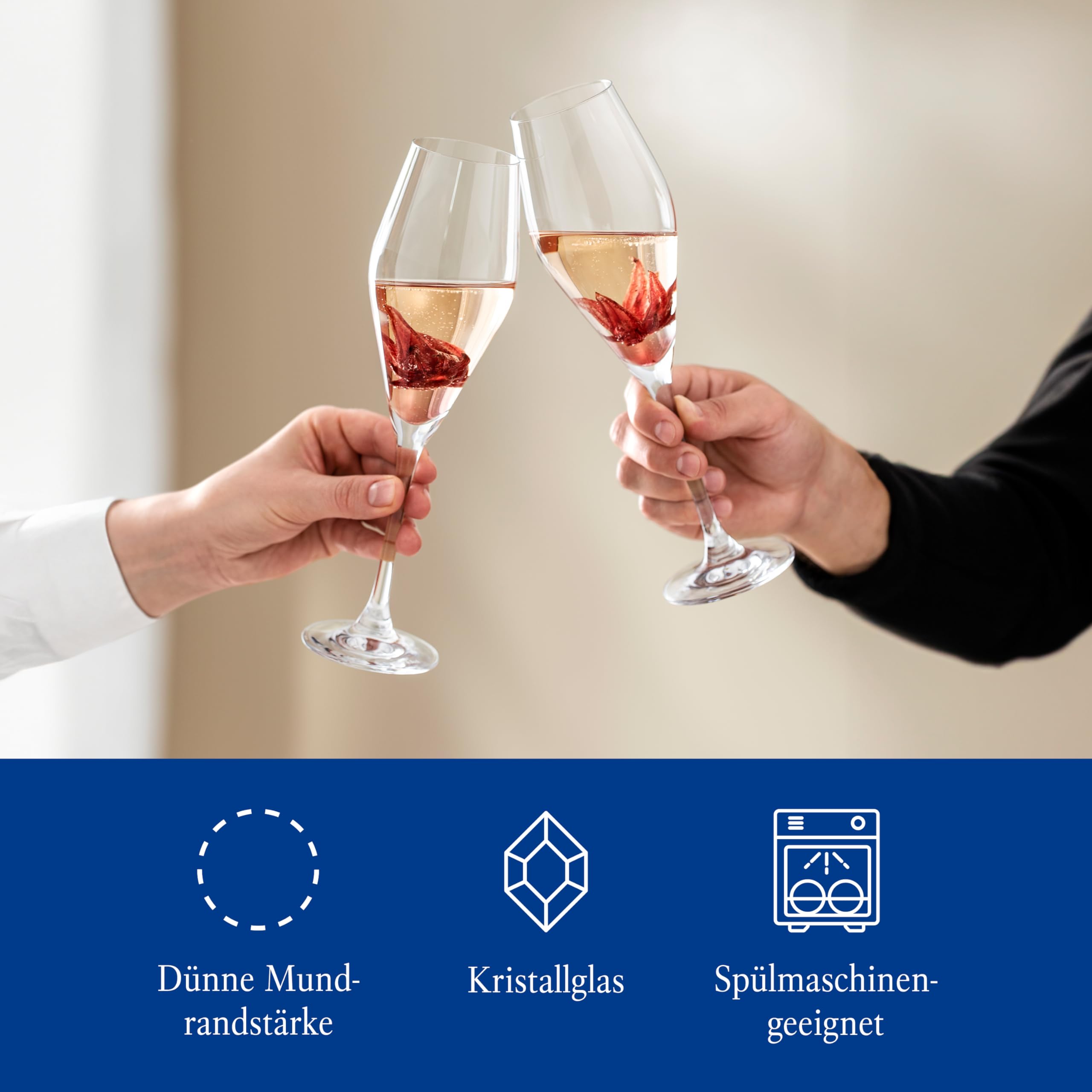 Villeroy & Boch La Divina Champagnerkelch, Set 4Tlg. Glass