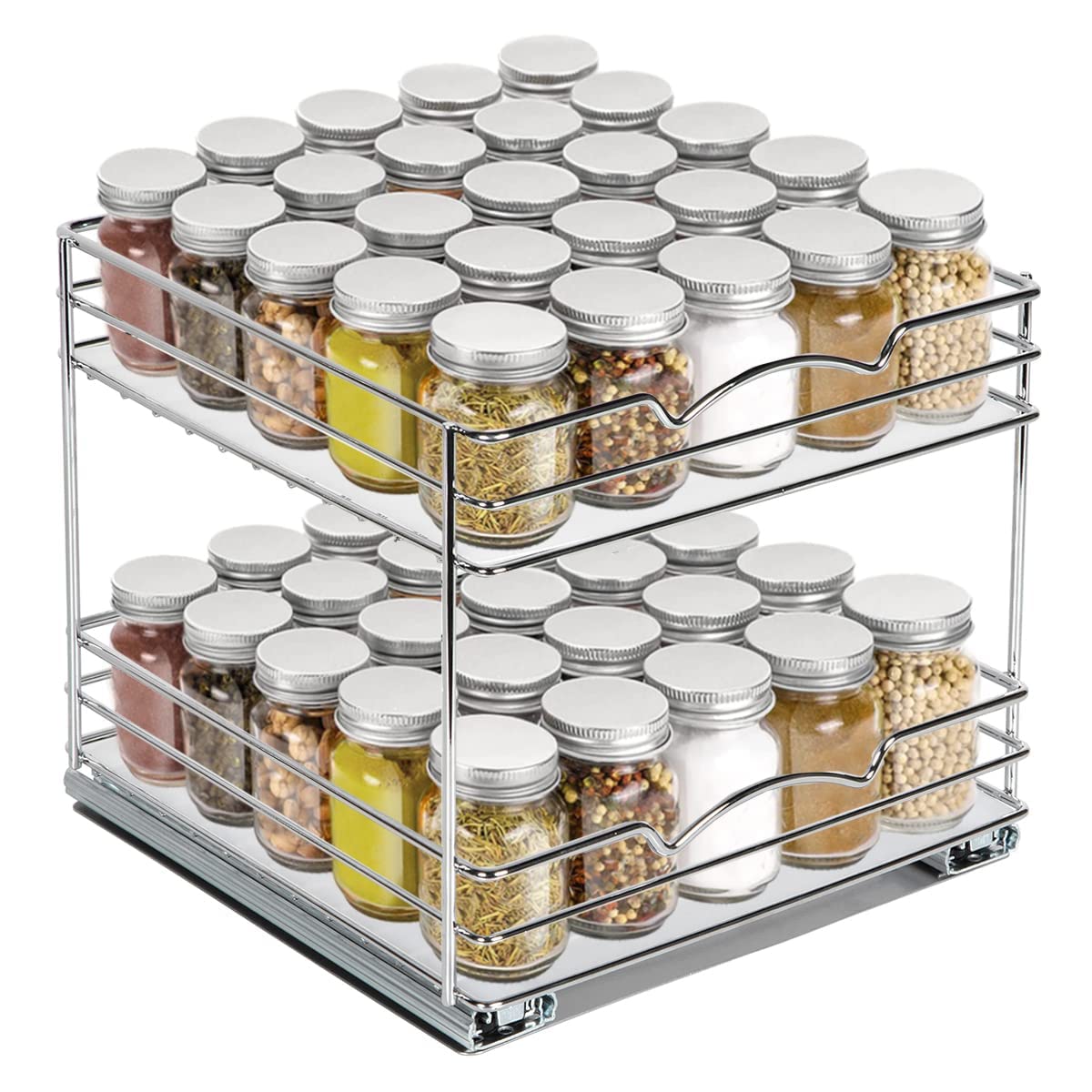 HOLDN STORAGE Spice Rack Organizer for Cabinet, Heavy Duty - Pull Out Spice Rack - Lifetime Limited Warranty- Spice Organization