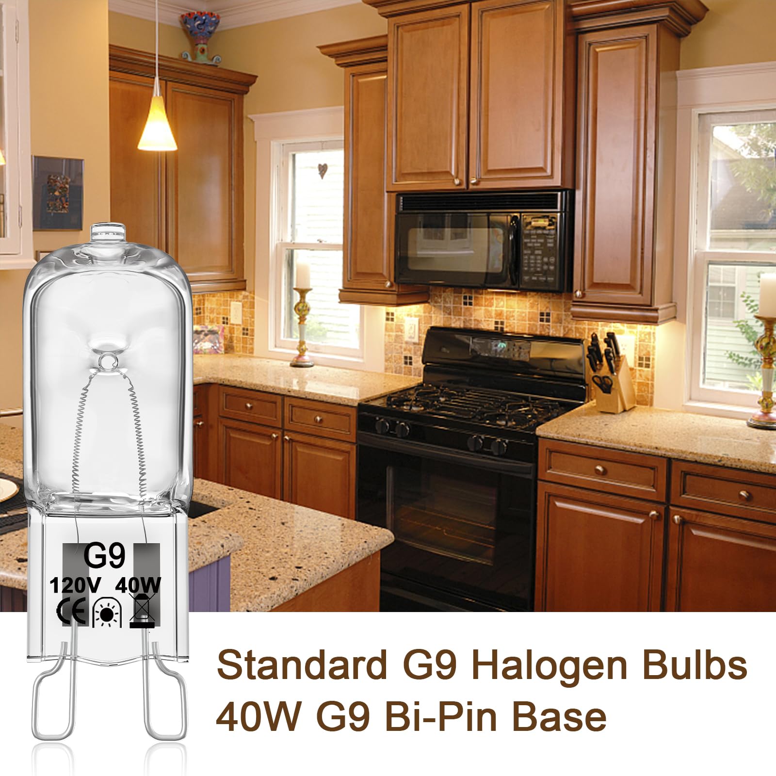 W10709921 Microwave Oven Light Bulbs Compatible With Whirlpool Kitchen-Aid Jenn-Air Ma-Ytag, G9 Halogen Bulb 40W Replace For W10