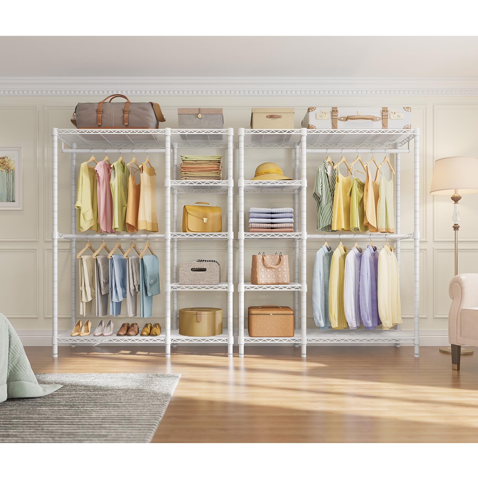 Vipek V7 Basic Garment Rack For Hanging Clothes Heavy Duty Clothes Rack With Shelves, Portable Closet Rack Metal Clothing Rack 5