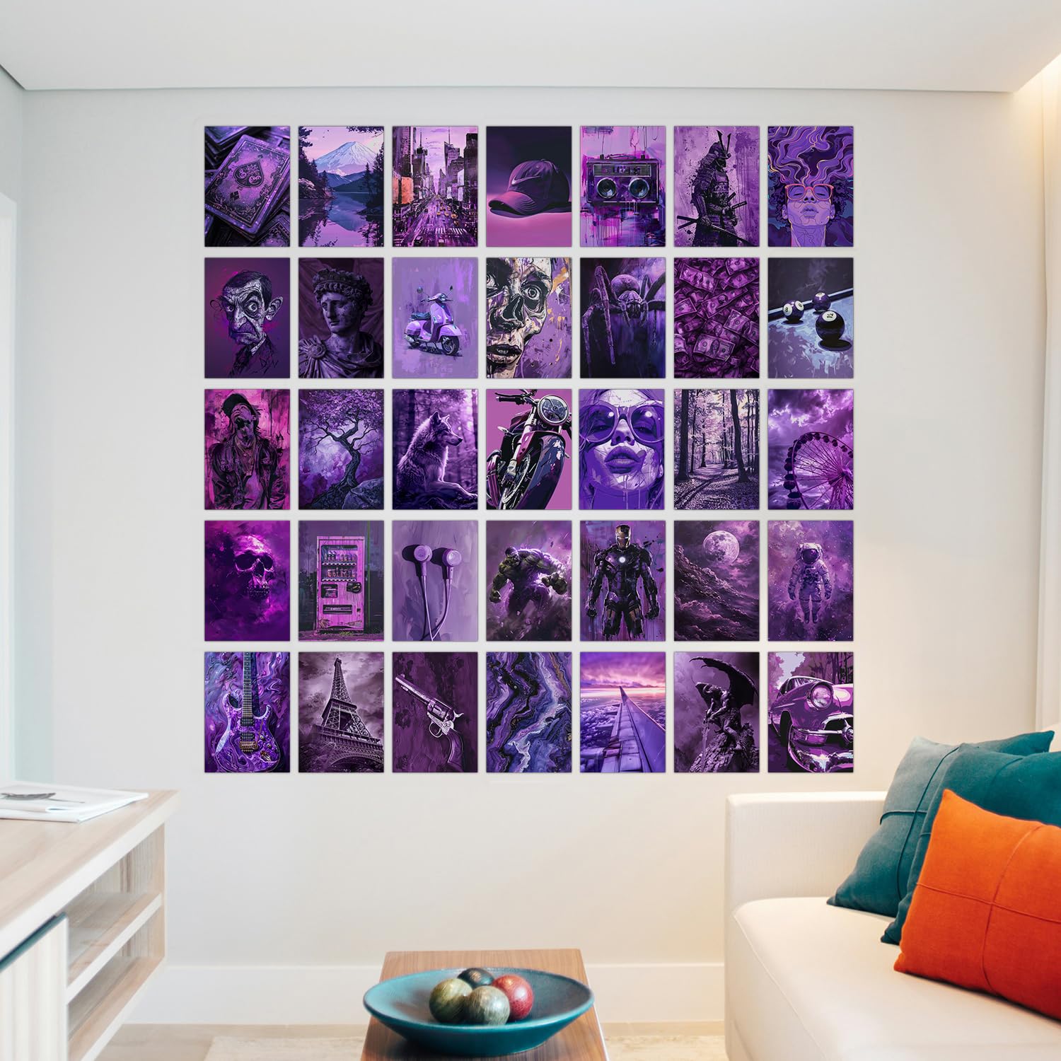 Wallgasm Pink Aesthetic Poster Set - Set of 54, 4 x 6 Inches Wall Decor Poster - Posters For Bedroom, Living room, Office | Aest