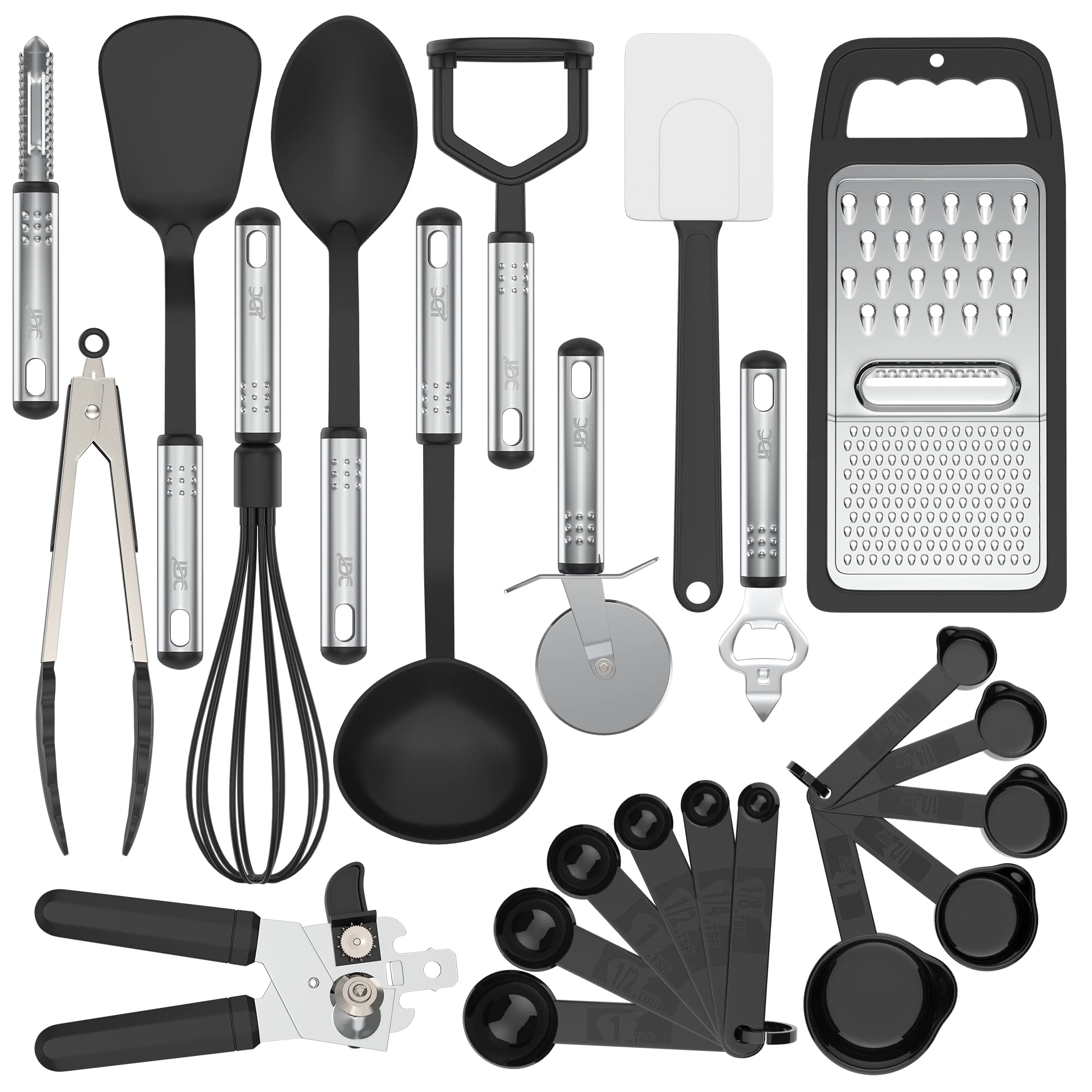 Ldc Lux Decor Kitchen Utensils Set, 23 Pieces Kitchen Utensils, Non-Stick And Heat Resistant Cooking Utensils Set, Useful Kitche