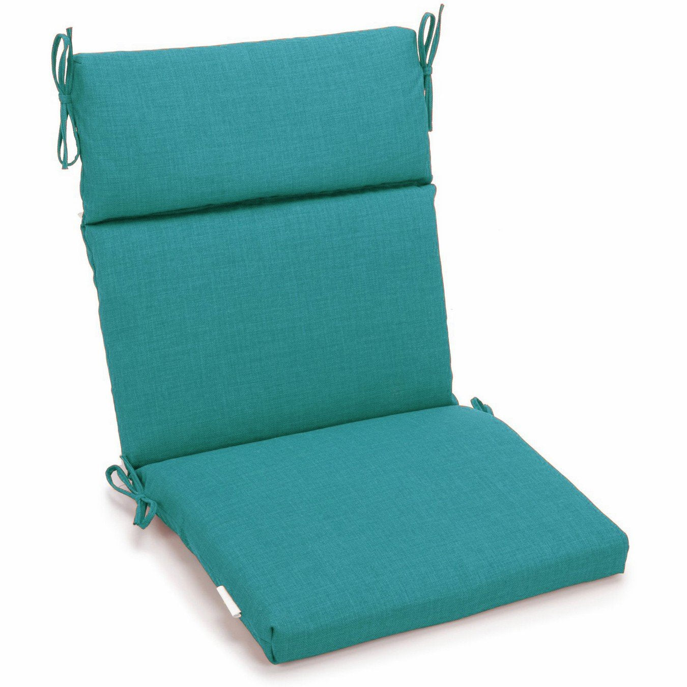 Blazing Needles Indoor/Outdoor Seat/Back Chair Cushion, 22 x 45, Aqua Blue