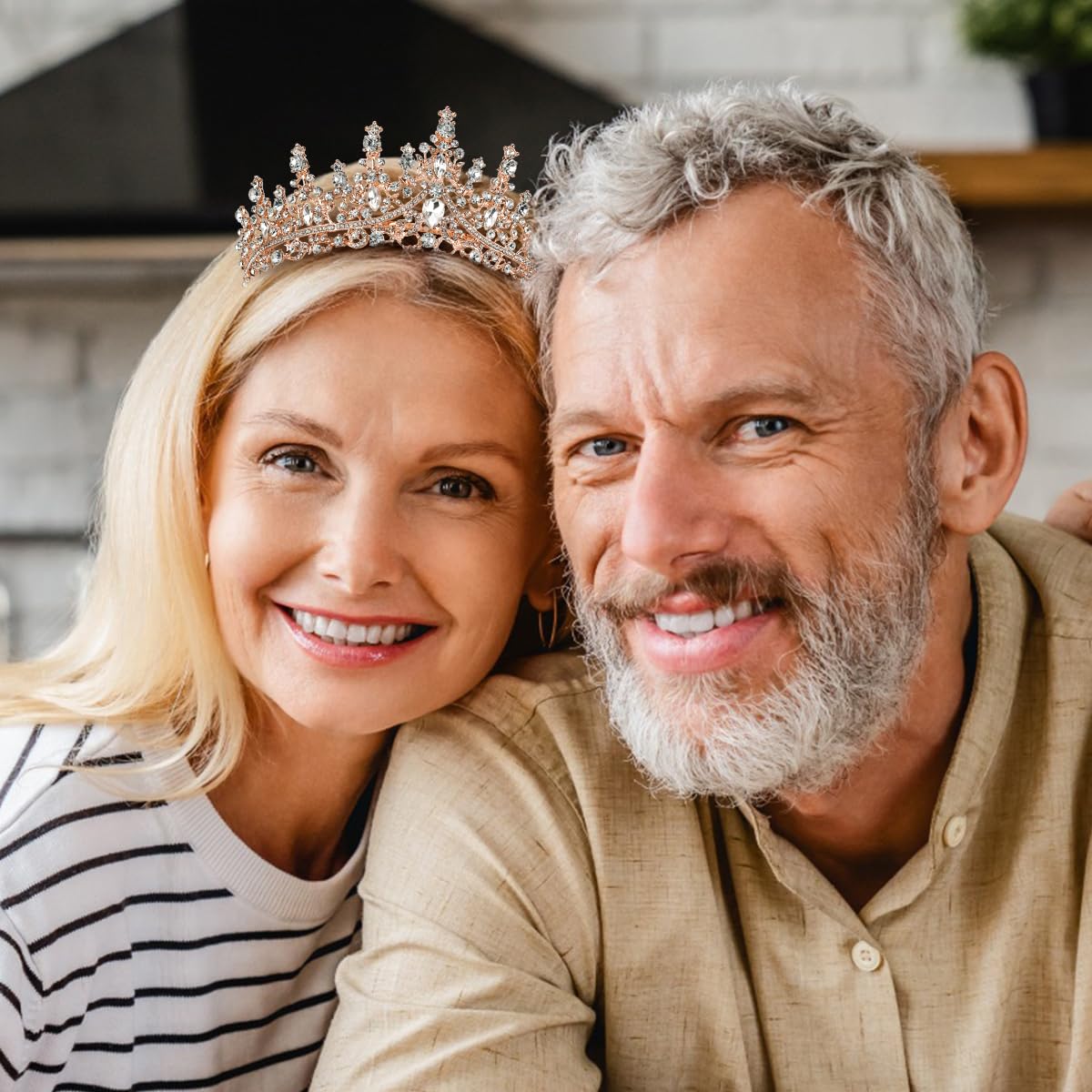Tobatoba 70Th Birthday Decorations For Women, Rose Gold Birthday Crown 70 & Fabulous Sash For Women, 70Th Birthday Gifts For Wom