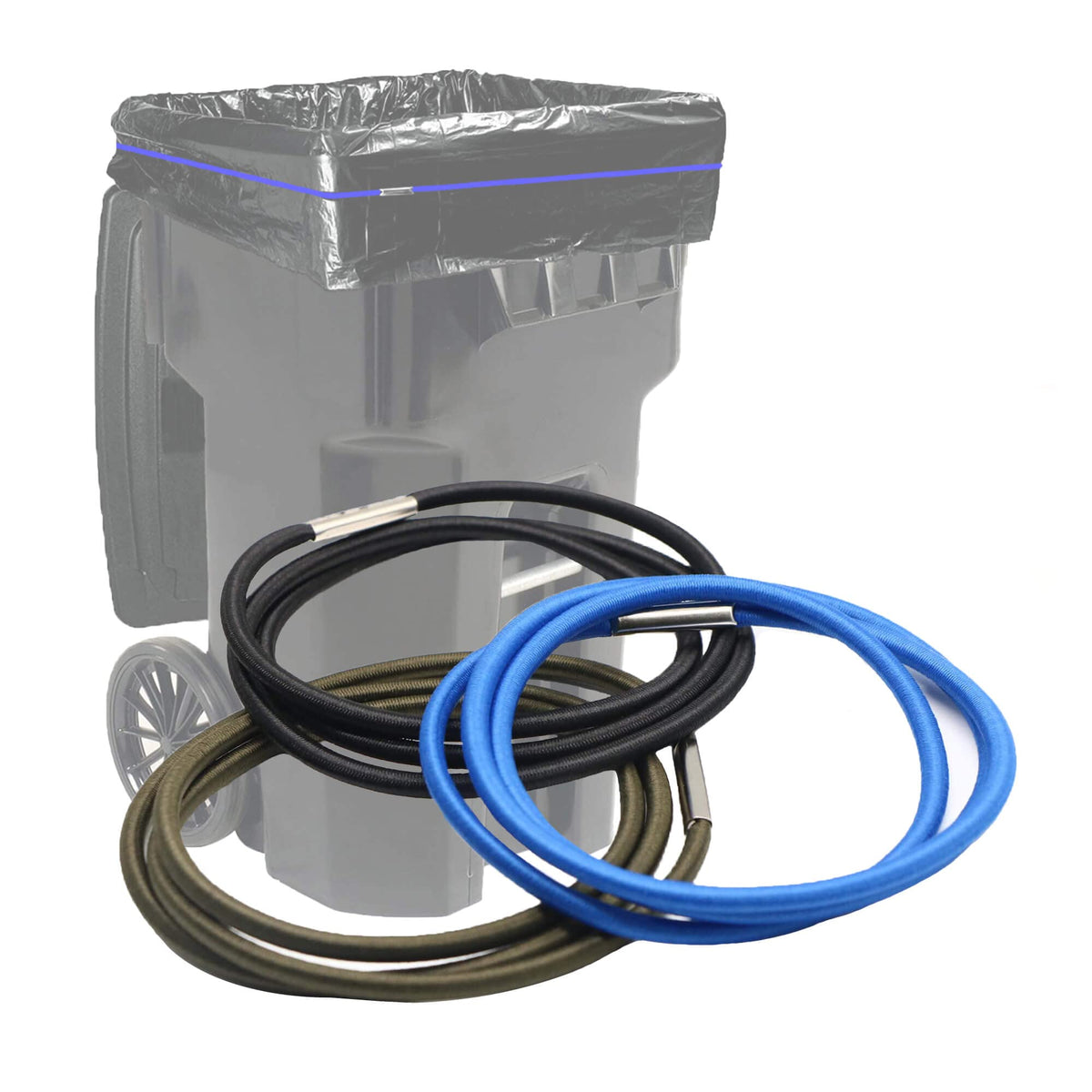Trash Can Bands Set Of 3, Fits 55, 65, 96 Gallon Trash Cans, Extra Large Rubber Bands For Big Garbage Can Bag, Durable Kitchen T