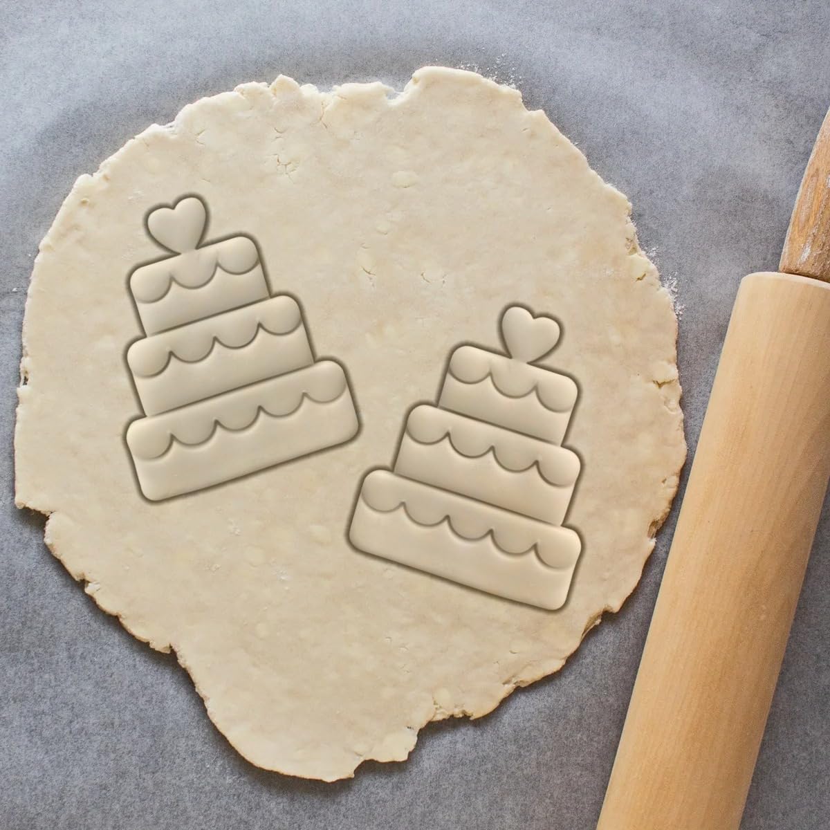 Moose Goods Set Of 5 Small Cookie Cutters - 3.5-Inch Cookie Cutters Shapes For Baking, Assorted Wedding Cookie Cutters Shapes, C