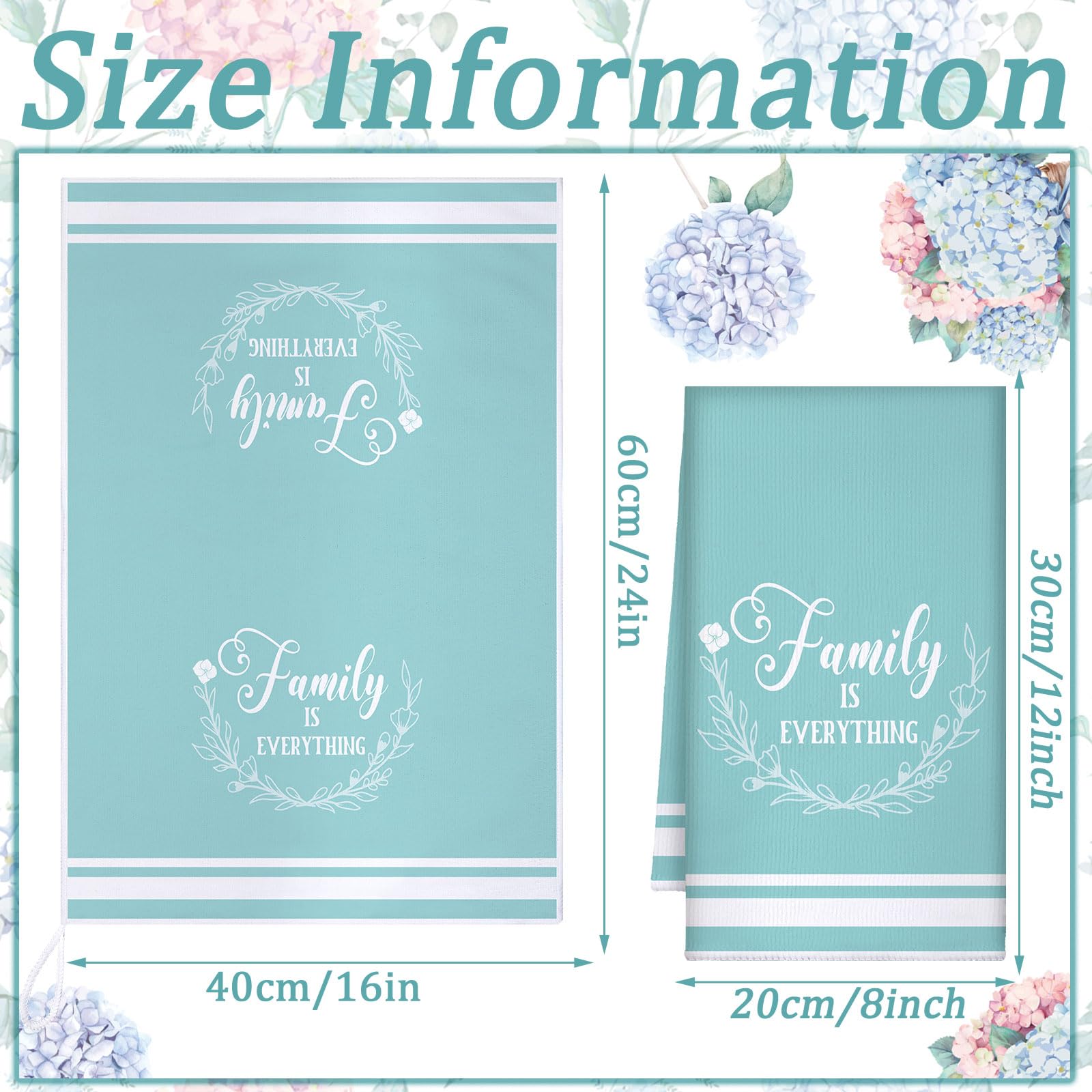 Boyiee Set Of 6 Hydrangeas Kitchen Towels Spring Tea Towels Absorbent Dish Towels 24 X 16 Inches Kitchen Gifts Hand Towels Hydra