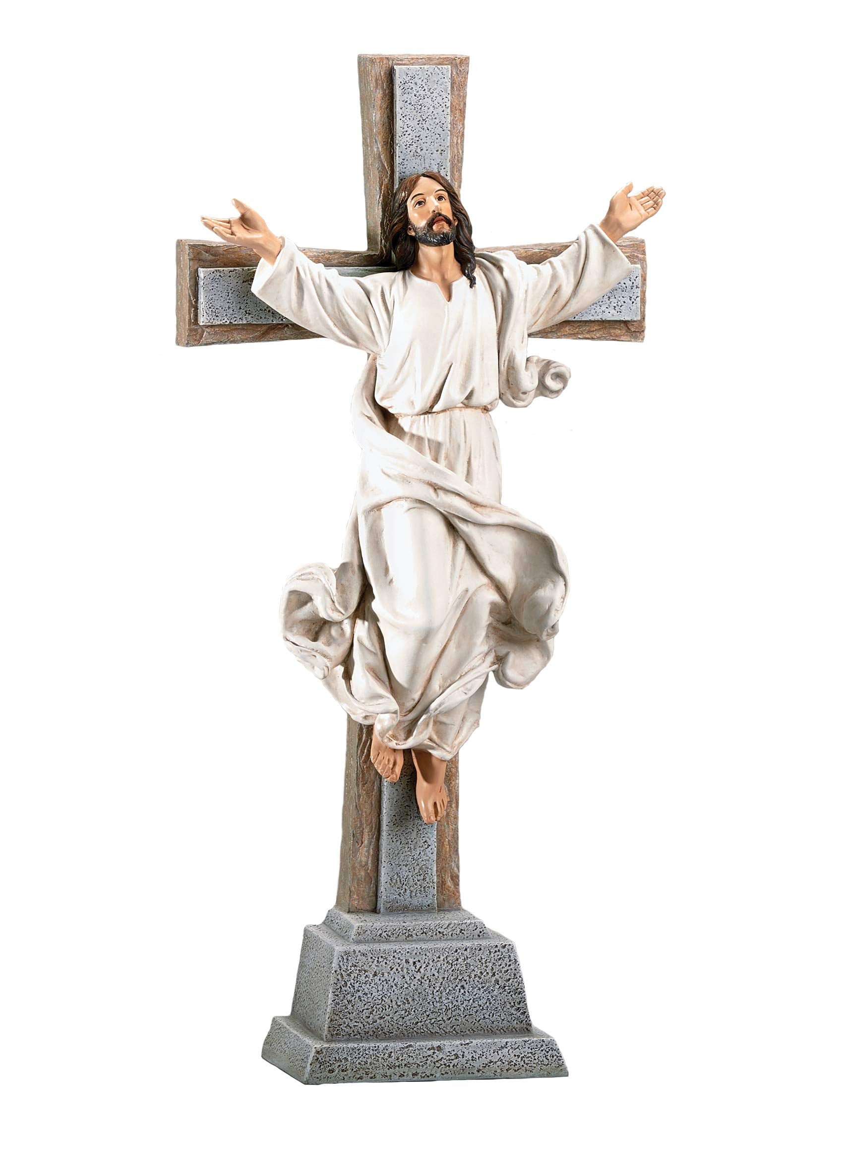 Josephs Studio Roman 14 H Risen Christ Crucifix, Tabeltop Cross, Easter Decoration