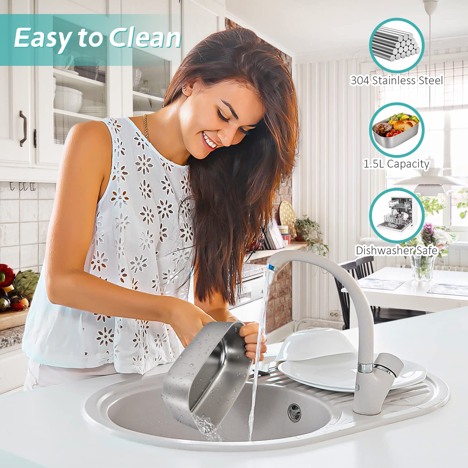 Eocolz Electric Lunch Box Food Heater Warmer 60W, 2 In 1 Portable Lunch Box For Car Truck Home Work Leak Proof With 1.5L Removab