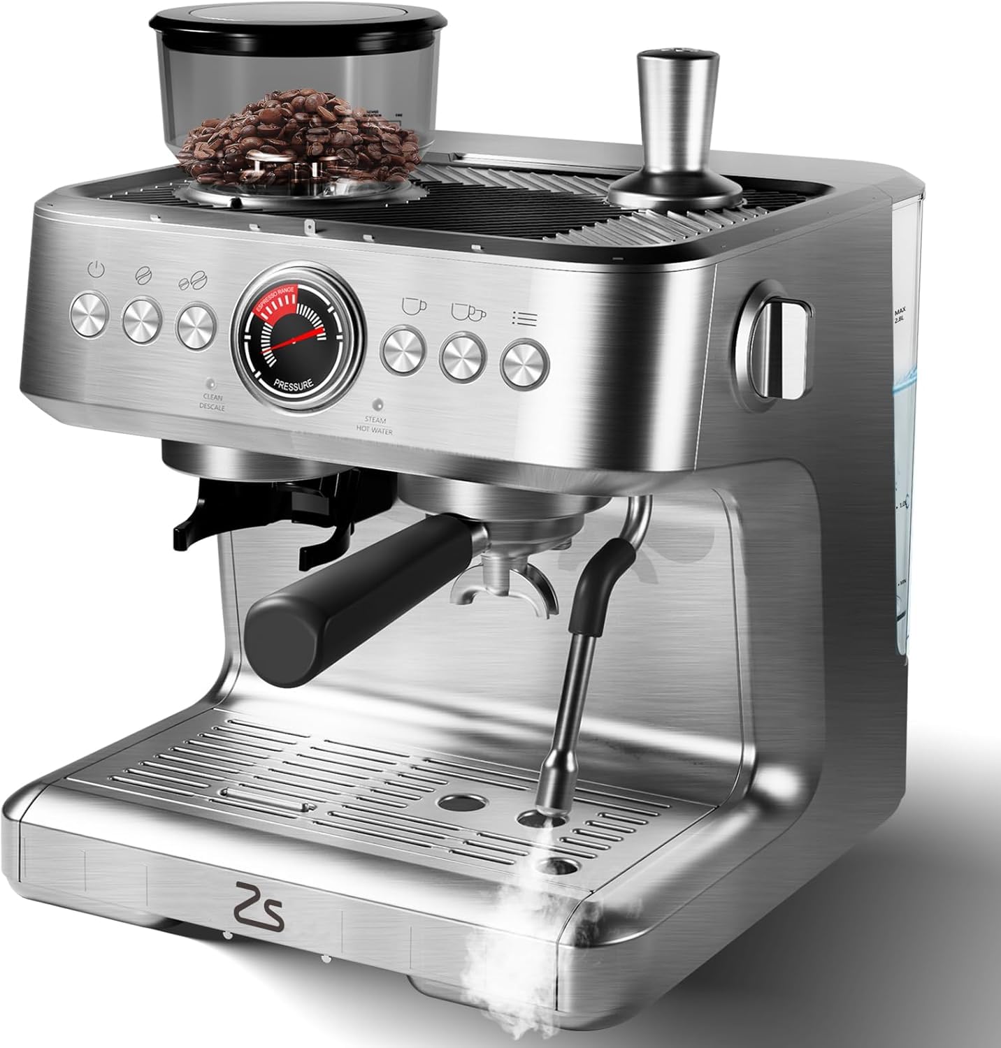 GarveeHome Espresso Machines with grinder, 20 Bar Professional Espresso Maker with Milk Frother & 95 oz Removable Water Tank for