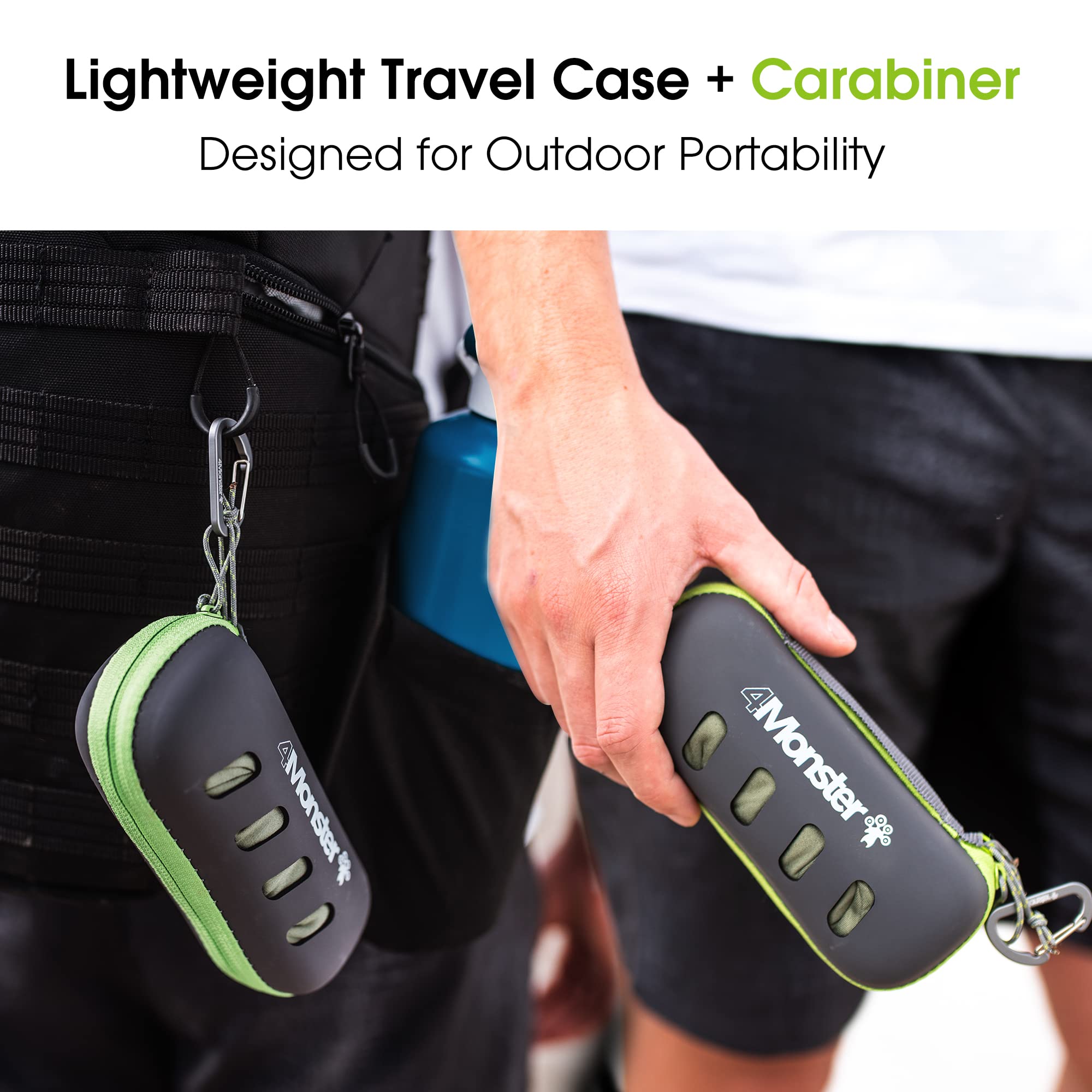 4Monster Microfiber Towel, Travel Towel, Camping Towel,Medium Size 24 X 48, Fast Drying, Soft Light Weight,Suitable For Gym, Bea