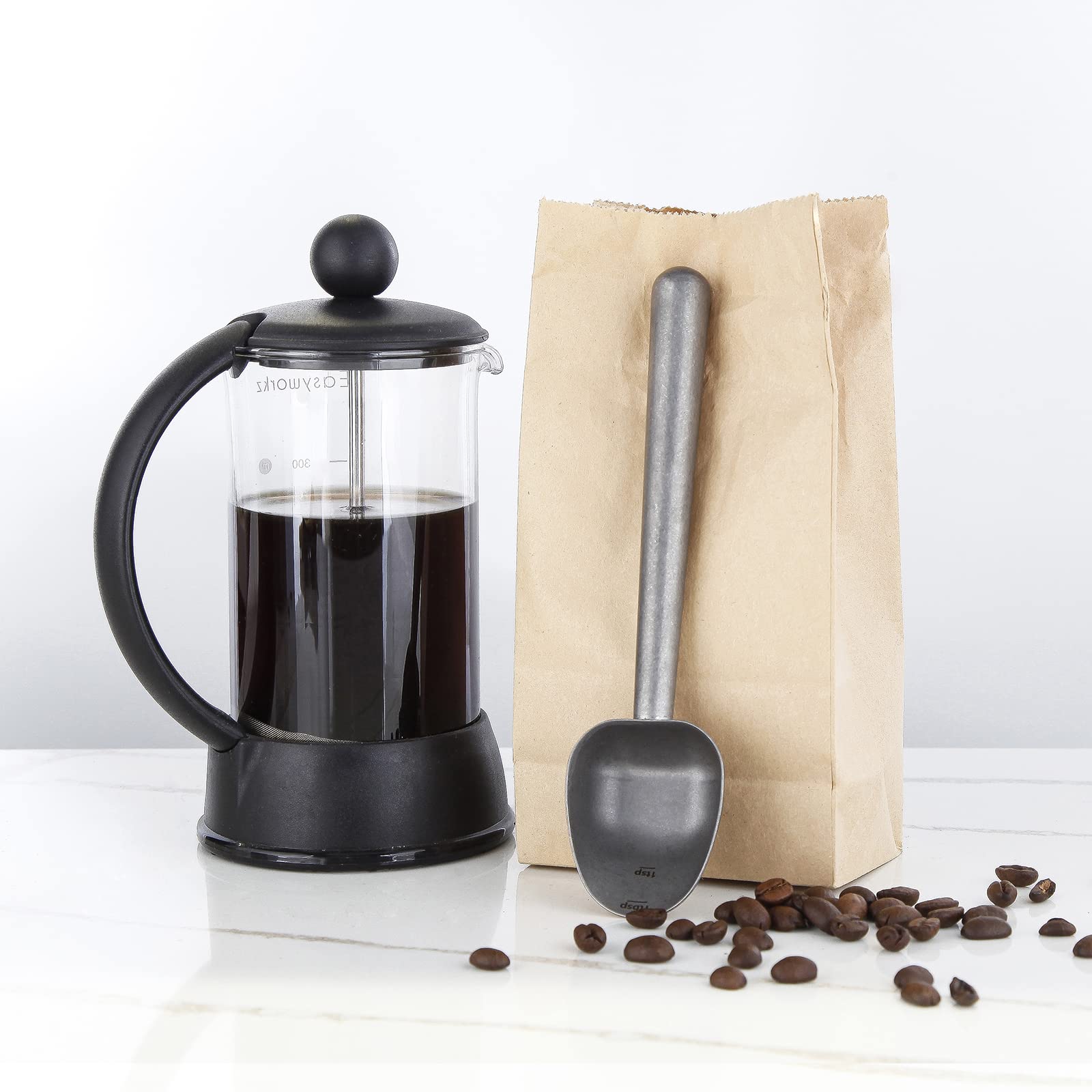 Easyworkz Stainless Steel Long Hollow Handle Coffee Scoop,7G Measuring Spoon For Ground Coffee And Loose Leaf Tea, Vintage