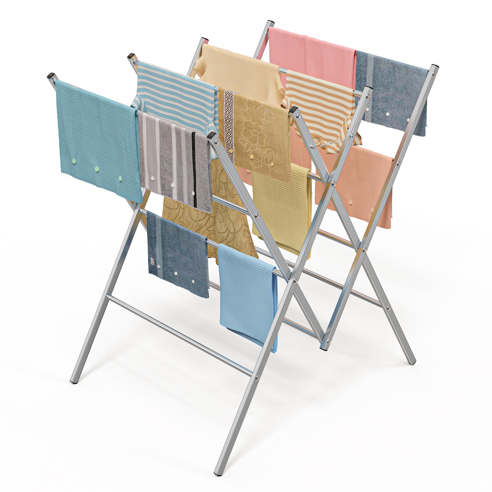 Whitmor Oversized Metal Drying Rack, Silver