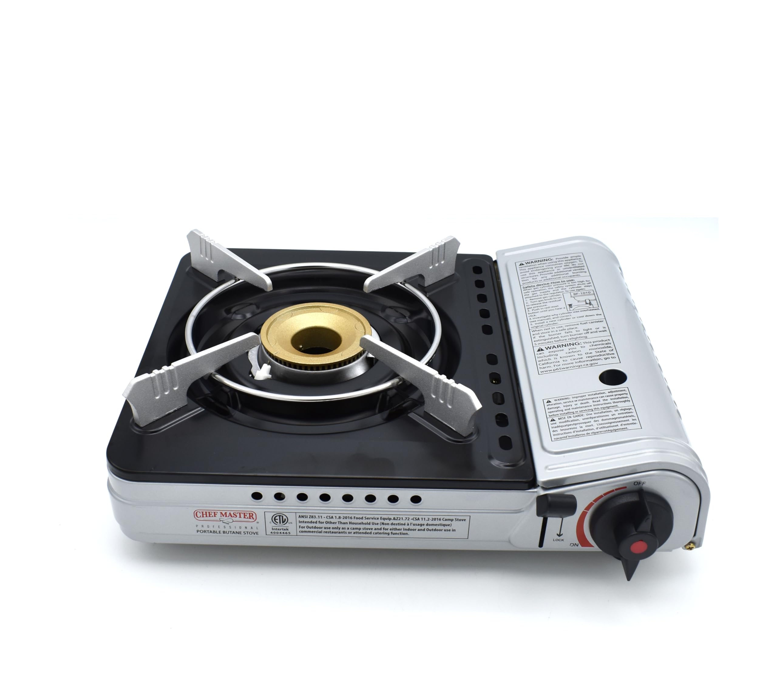 Chef Master 90235 Butane Countertop Stove 12,000 Btu, Professional Quality, Portable, With Carry Case, High Performance, Electro