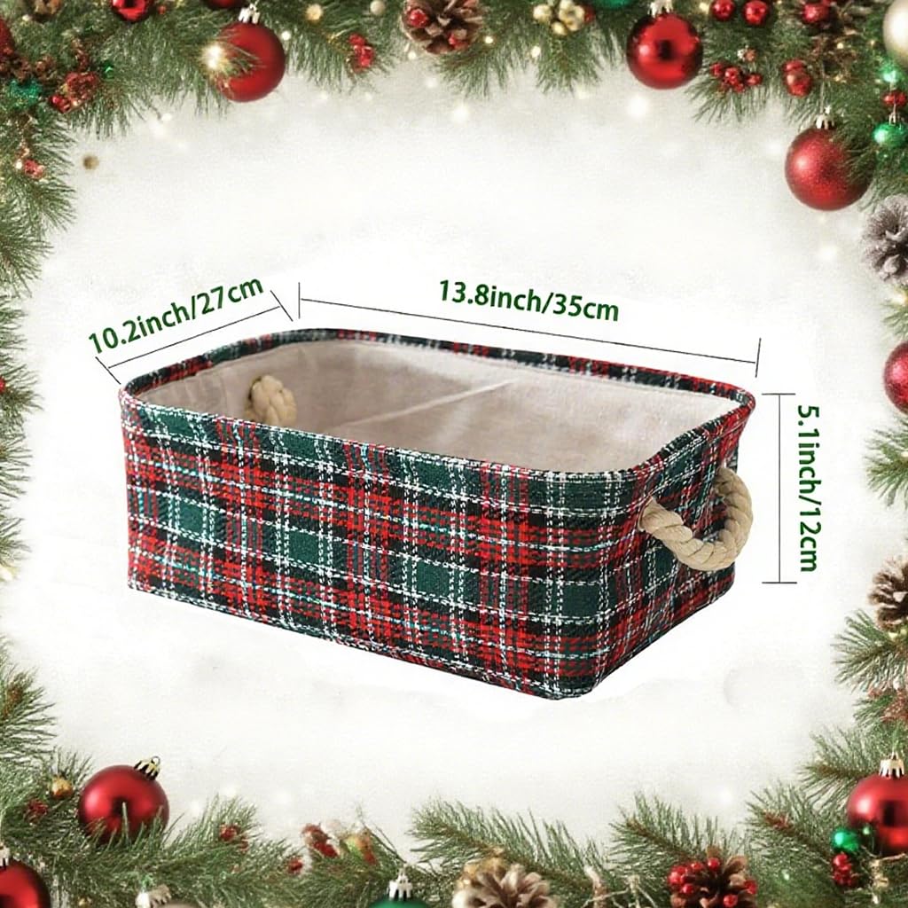INough Christmas Baskets for Gifts Empty Red Christmas Gift Basket with Handles Christmas Bags Red Basket for Gifts Empty Collap