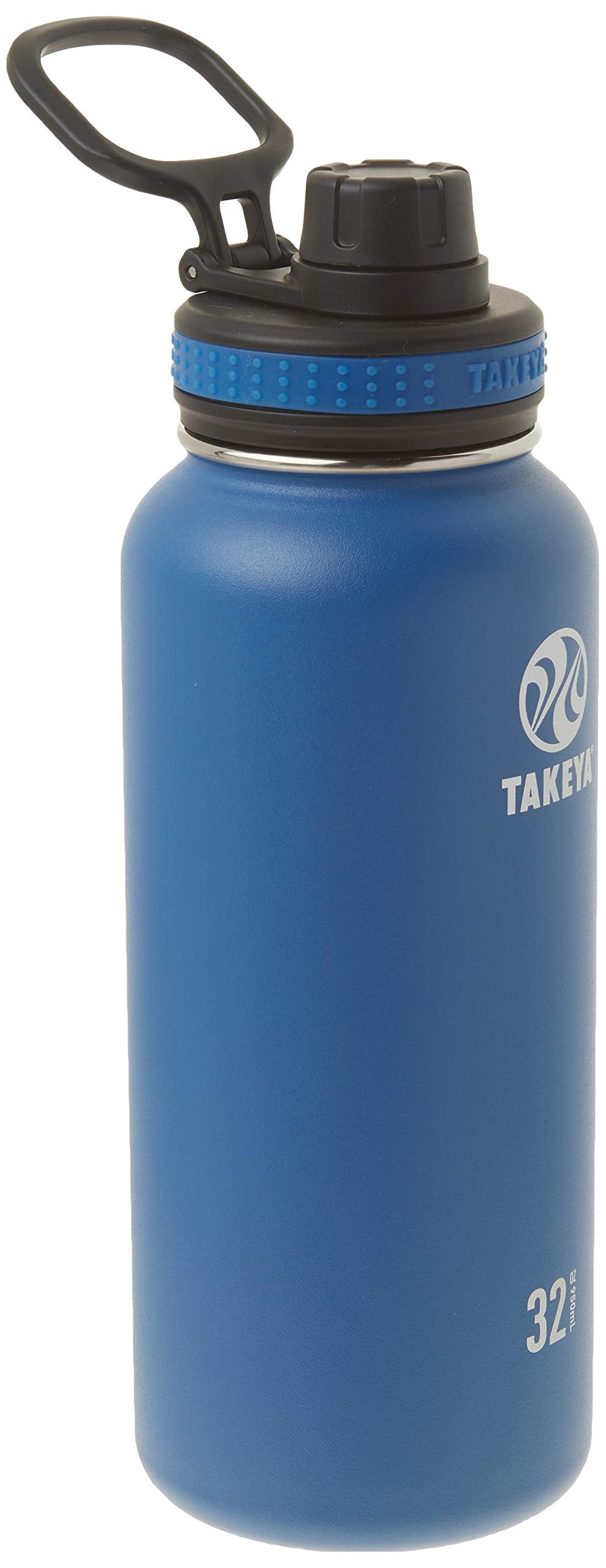 Takeya Originals 32 oz Vacuum Insulated Stainless Steel Water Bottle - Leakproof & BPA-Free Spout Lid - Keeps Drinks Cold 24 Hrs