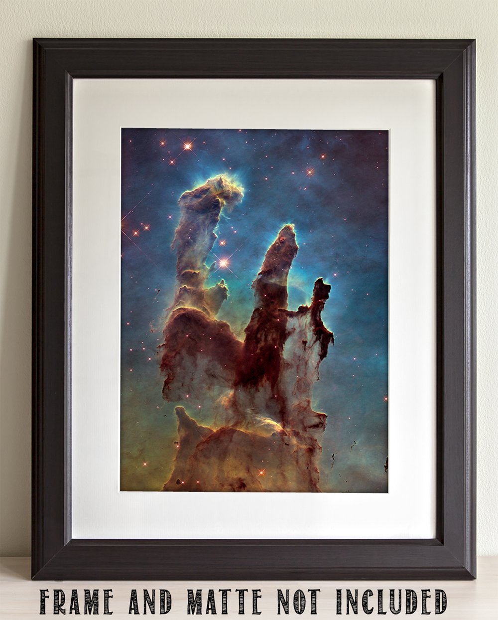 Astronomy Poster - Pillars Of Creation - Photo from Hubble Space Telescope - 11x14 Unframed Art Print - Vintage Posters Dark Academia  Space Poster for Astronomers Space Exploration Enthusiasts