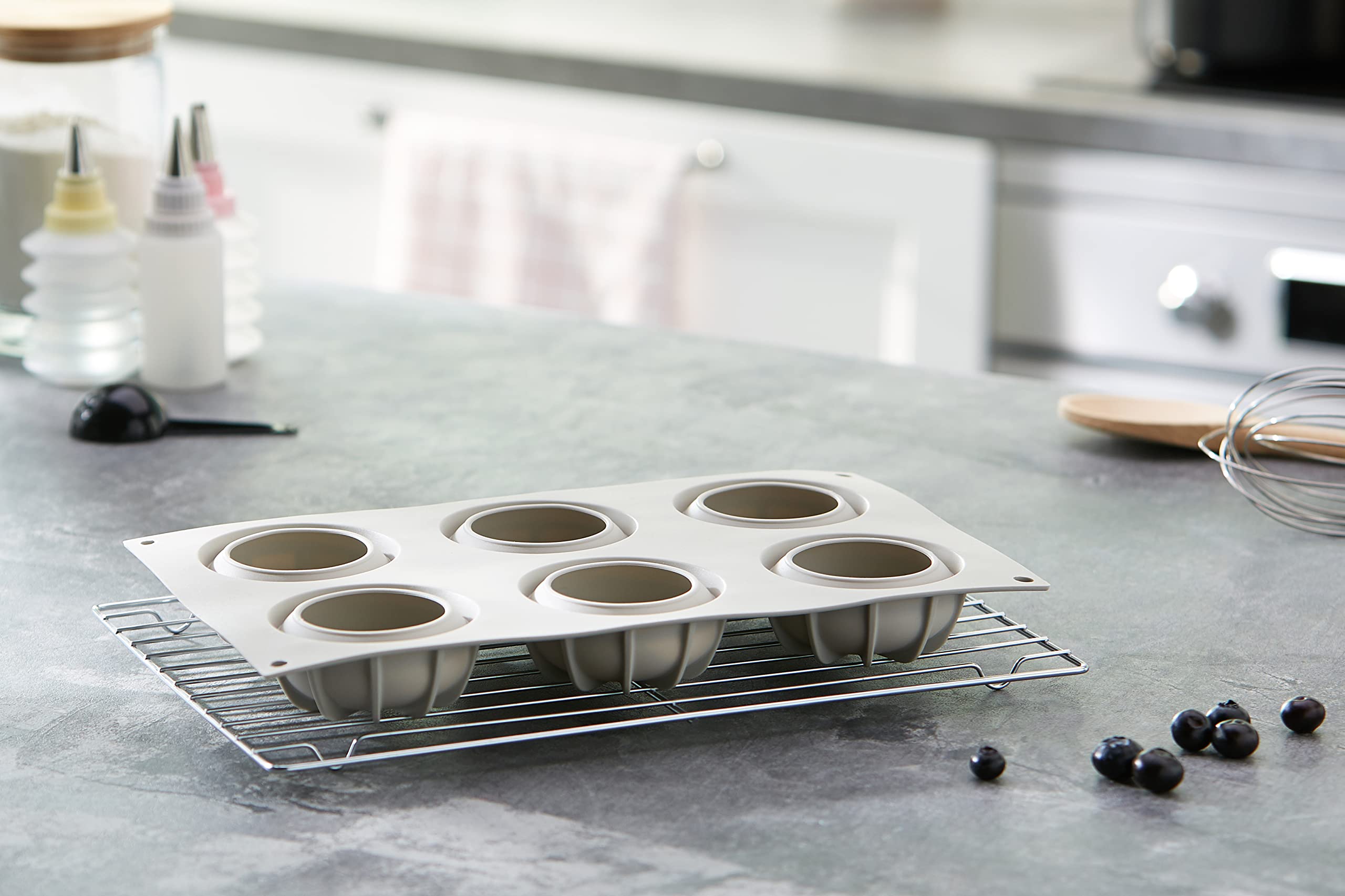 Silikomart Mini Goccia Silicone Mould, Grey, 18.5 X 30 X 3.5 Cm