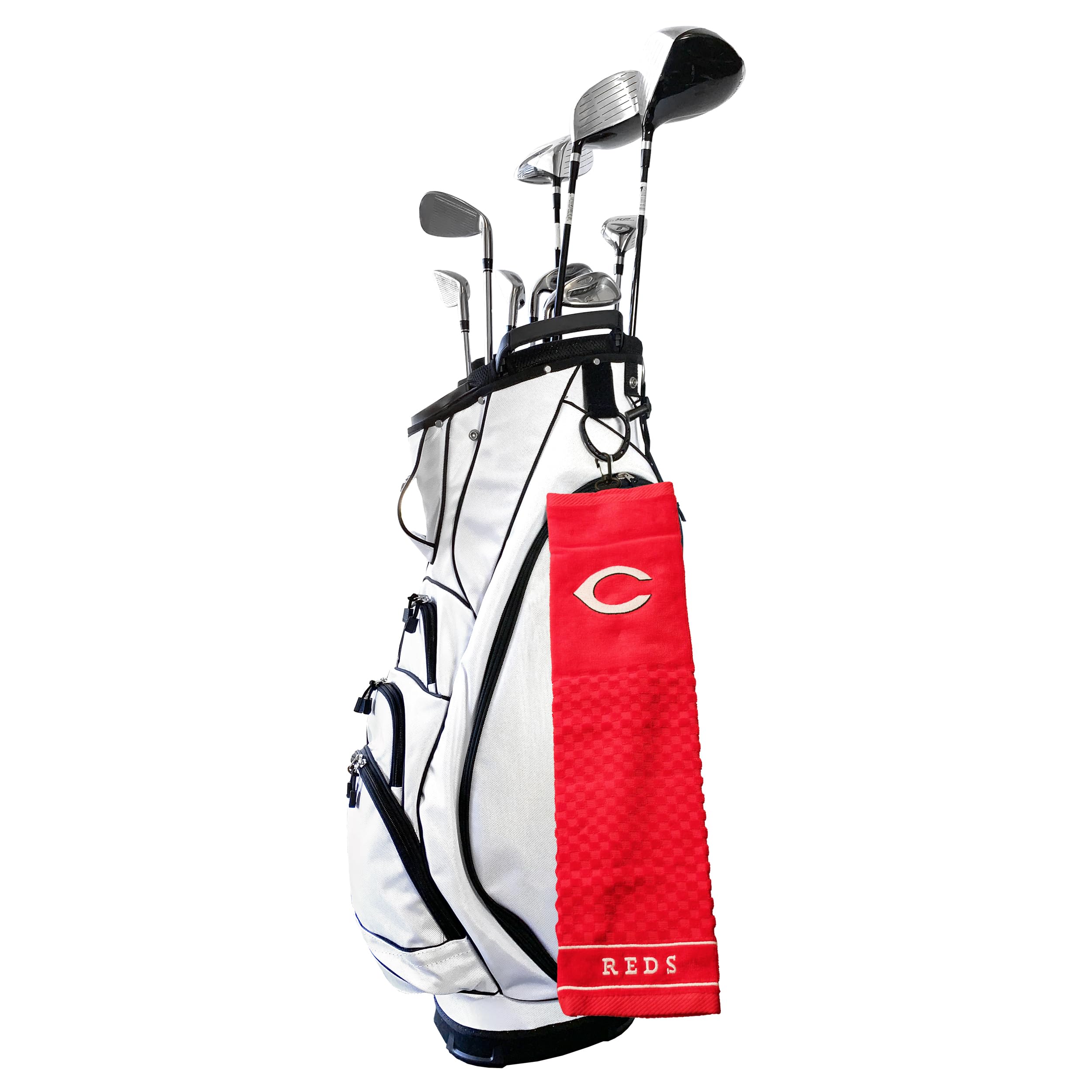 Team Golf Mlb Cincinnati Reds Embroidered Golf Towel Embroidered Golf Towel, Checkered Scrubber Design, Embroidered Logo